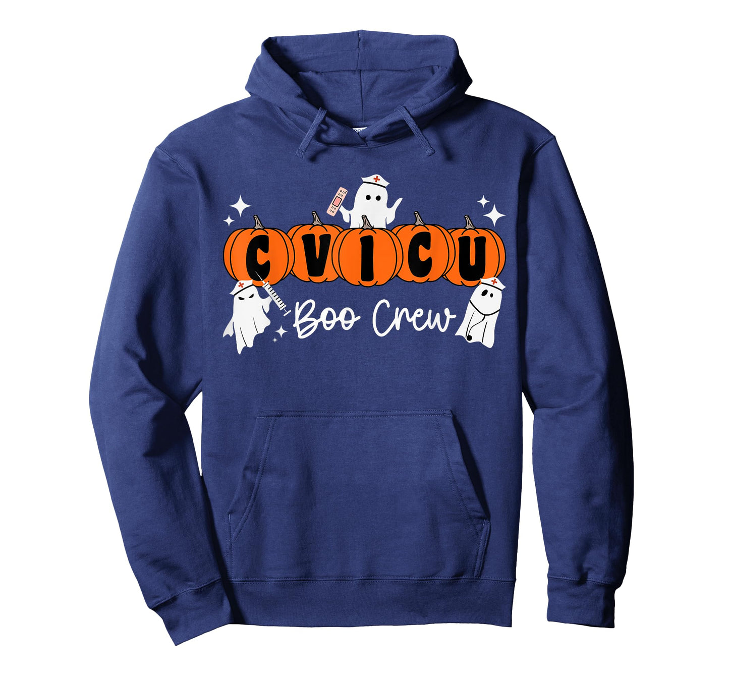 CVICU Boo Crew Ghost Pumpkin Costume CVICU Nurse Halloween T-Shirt