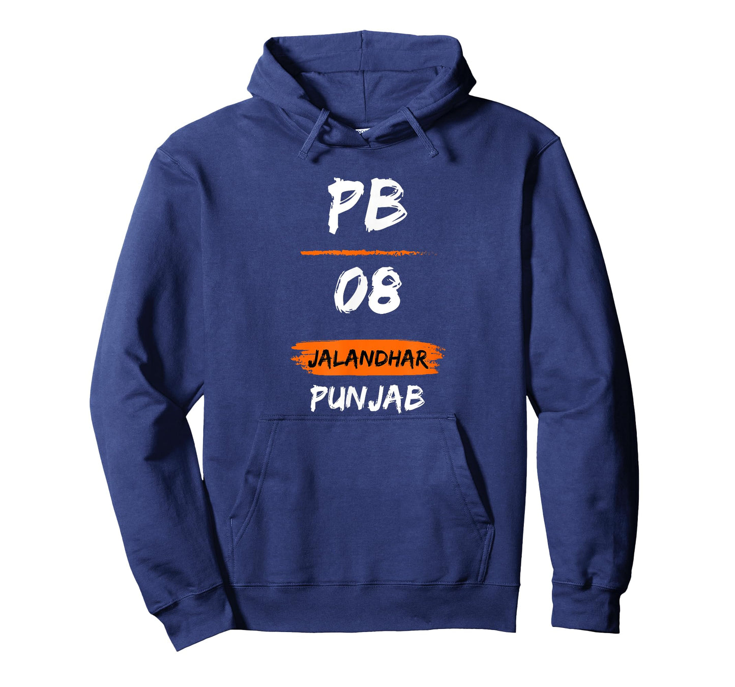 Jalandhar PB08 Car Number Funny Punjab Graphic Mens Punjabi T-Shirt