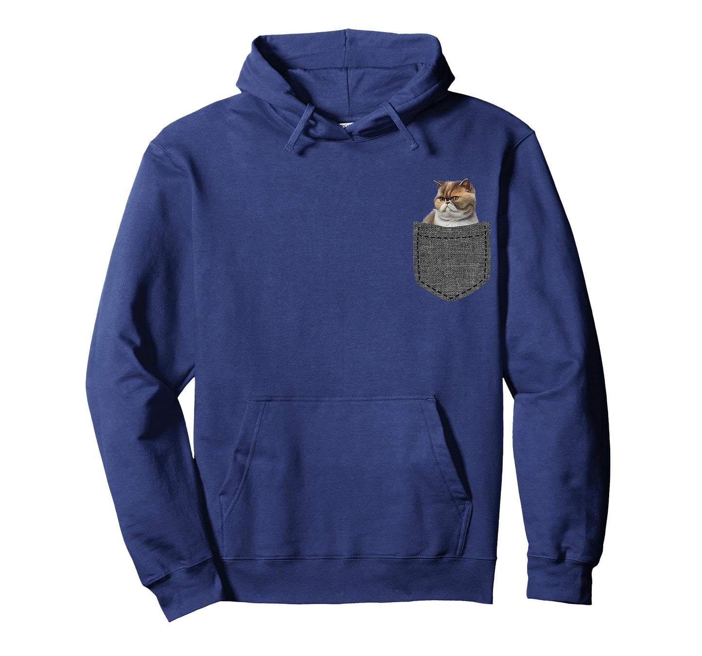 Persian Cat in Pocket T-Shirt