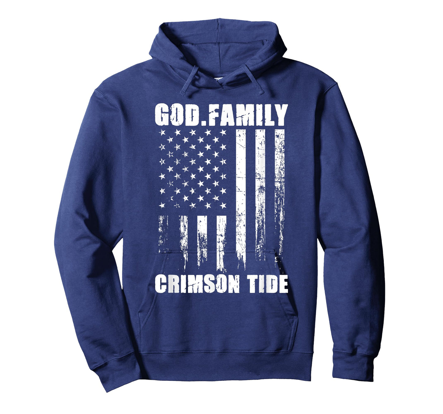 God. Family. Crimson Tide. Vintage USA Flag T-Shirt