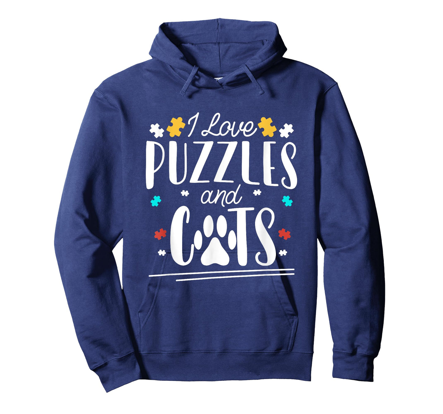 I Love Jigsaw Puzzles And Cats Funny Puzzler Cute Puzzling T-Shirt