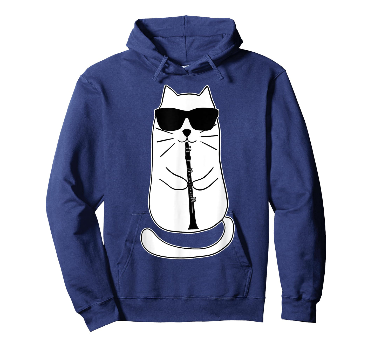 Funny Clarinet Cat With Sunglasses Musician Retro Vintage Men Women T-Shirt