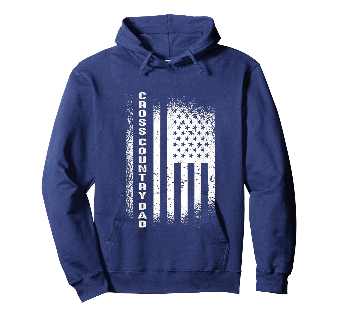 Cross Country Dad Running Vintage American Flag XC Runner T-Shirt for Men