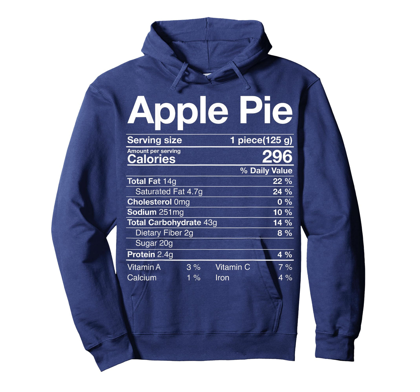 Apple Pie Nutrition Facts Label Costume Thanksgiving Gifts T-Shirt