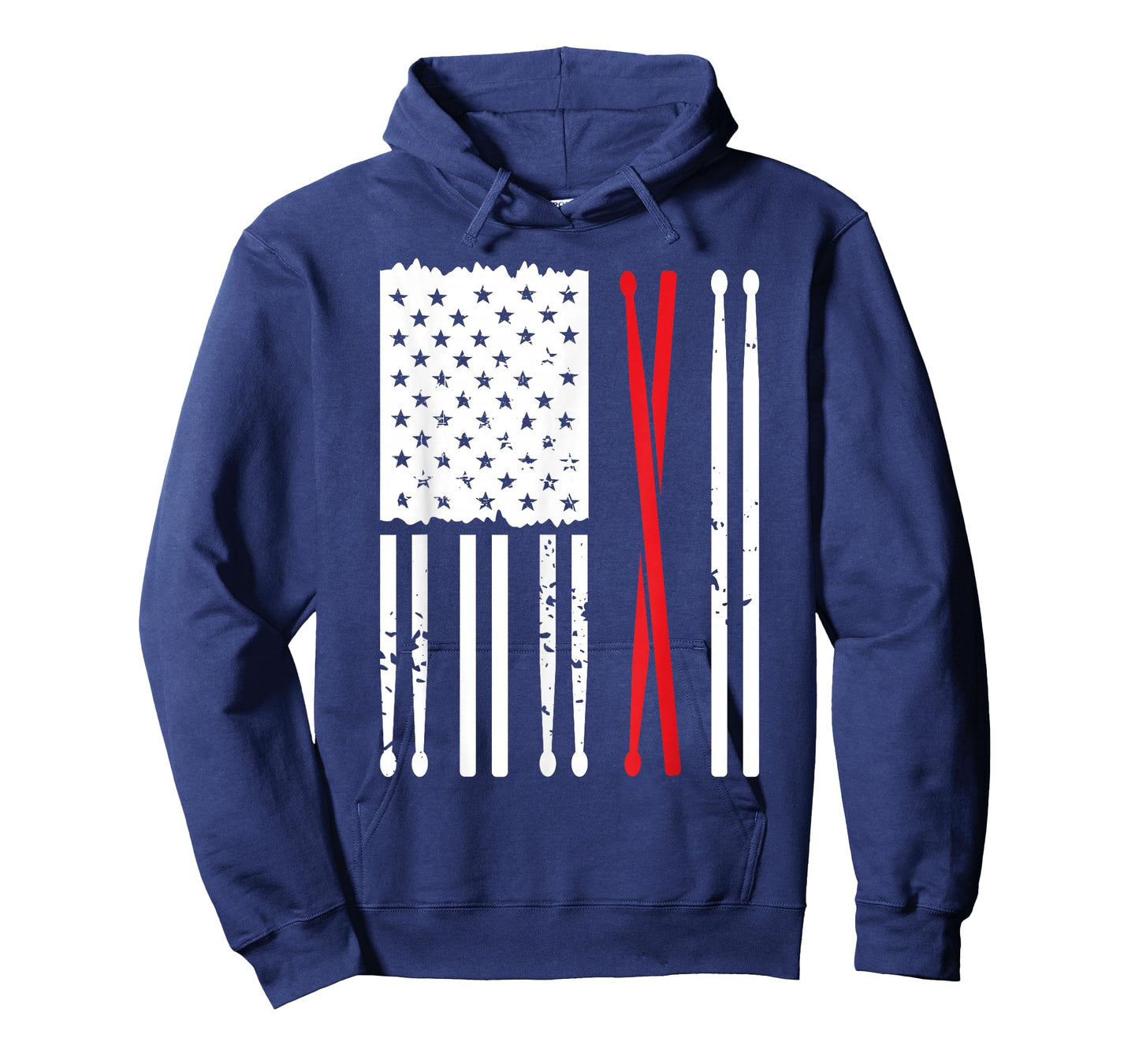 Vintage Drum Sticks American Flag Funny Drummer Gift For Him T-Shirt