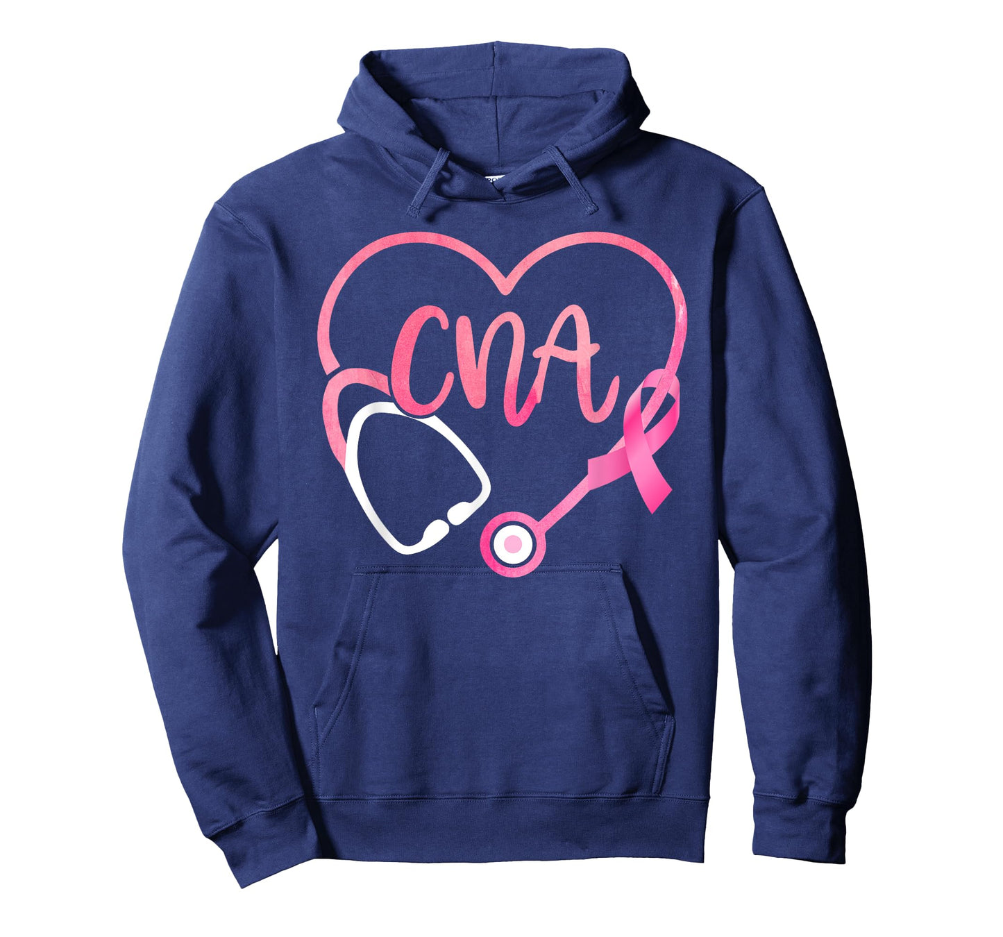 CNA Heart Stethoscope Pink Ribbon Breast Cancer Awareness T-Shirt