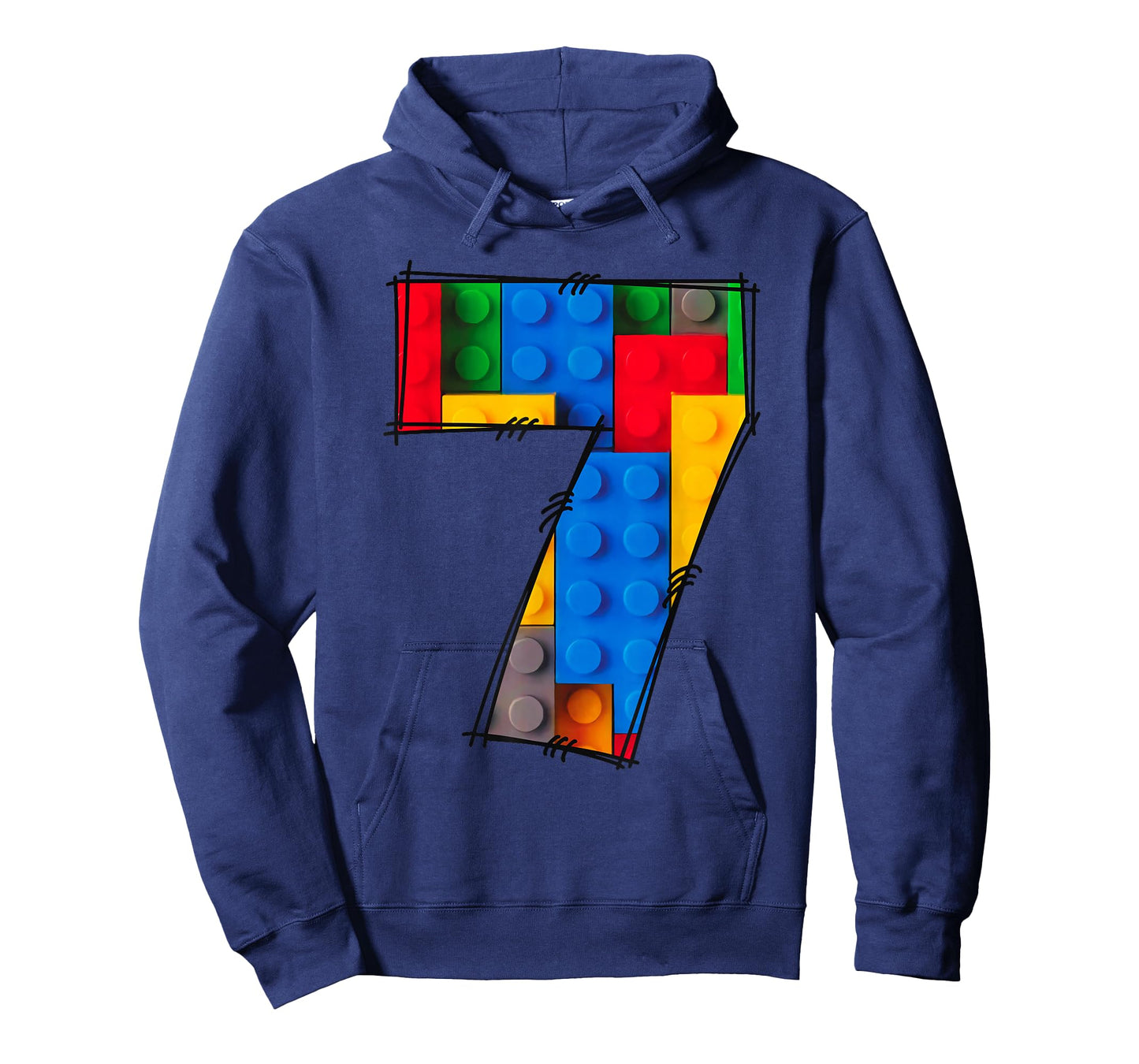 7 Years Old Blocks Building Master Builder 7th Birthday Kid T-Shirt