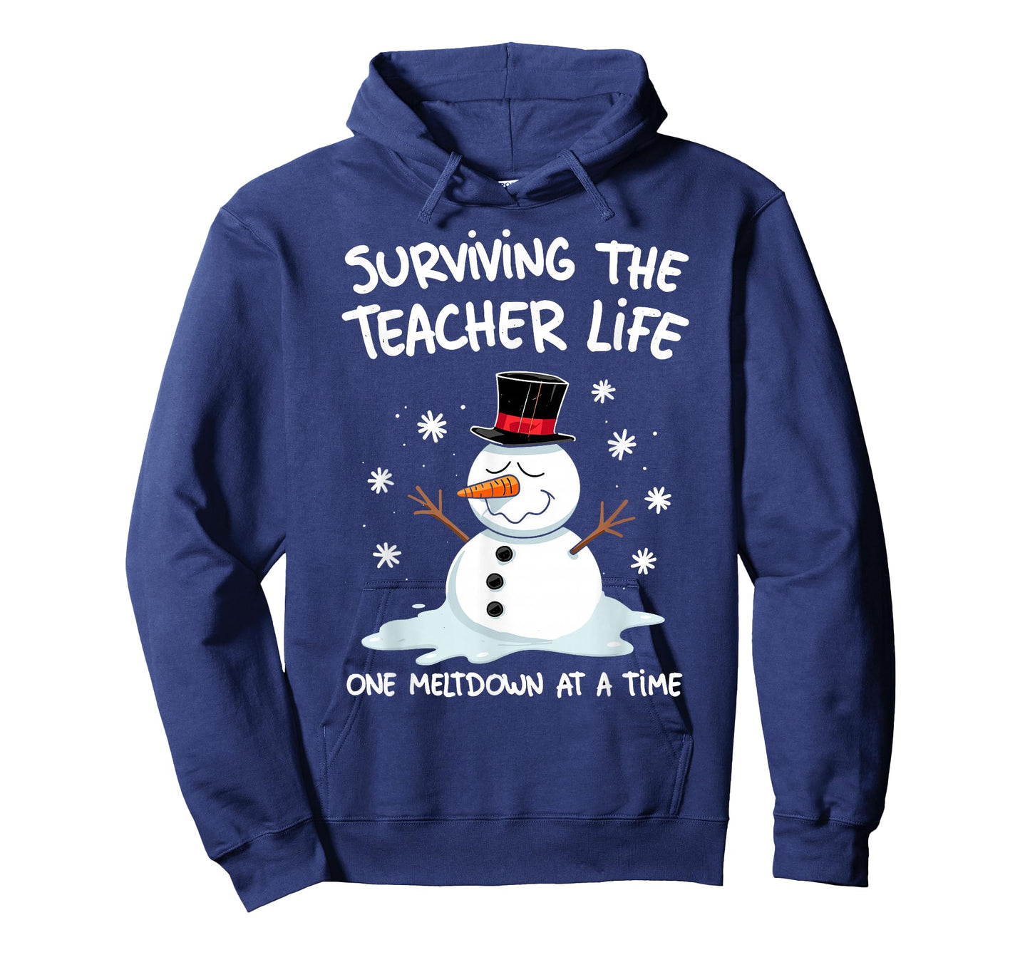 Surviving Teacher Life Funny Snowman One Meltdown at a Time T-Shirt
