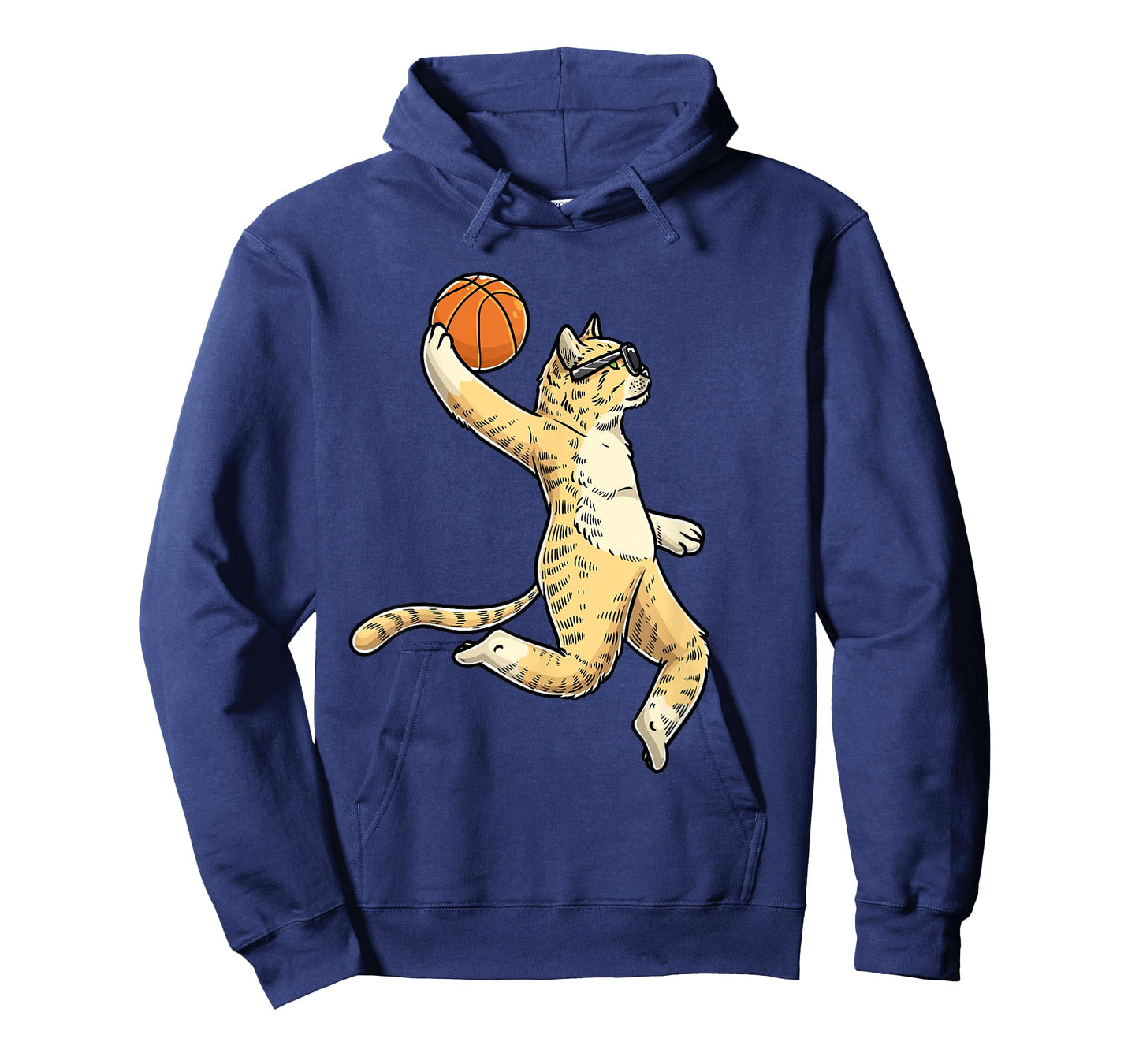 Cat With Basketball Ball Basketball Player T-Shirt for Men Women Girls Kids