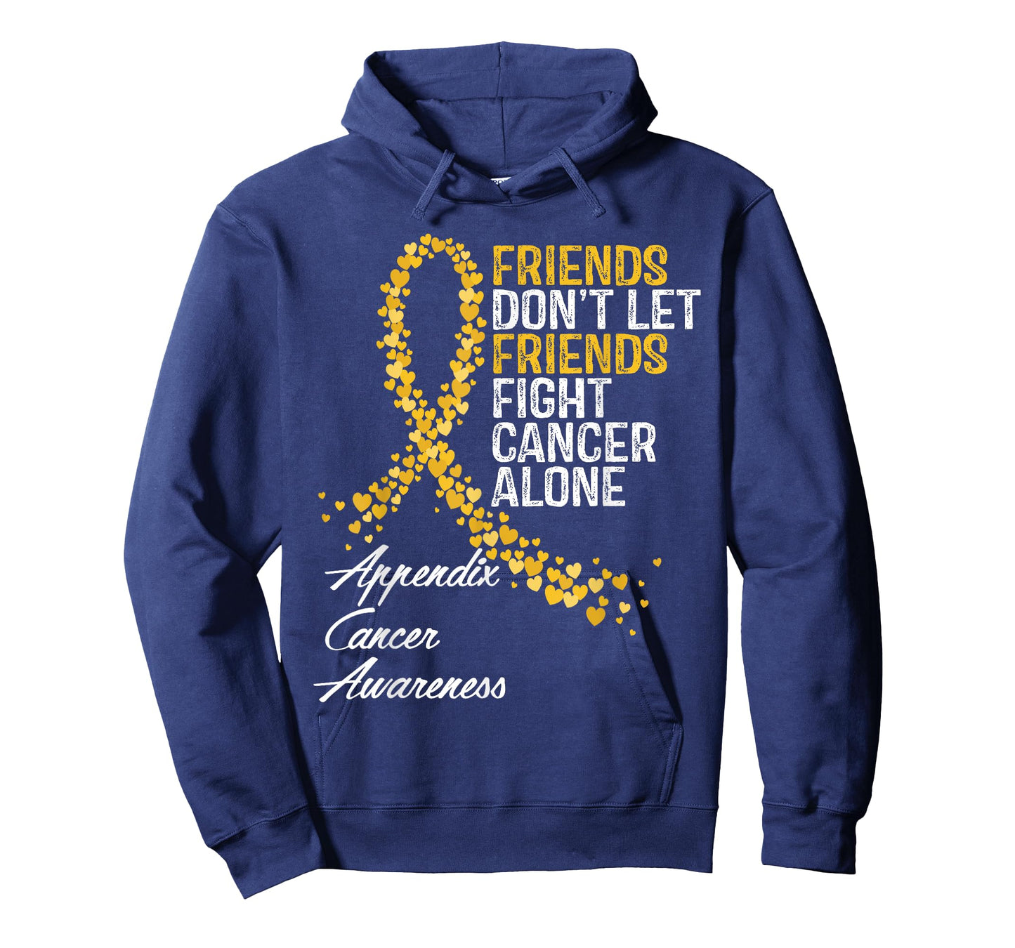 Appendix Cancer Awareness Friends Fighter Warrior Support T-Shirt