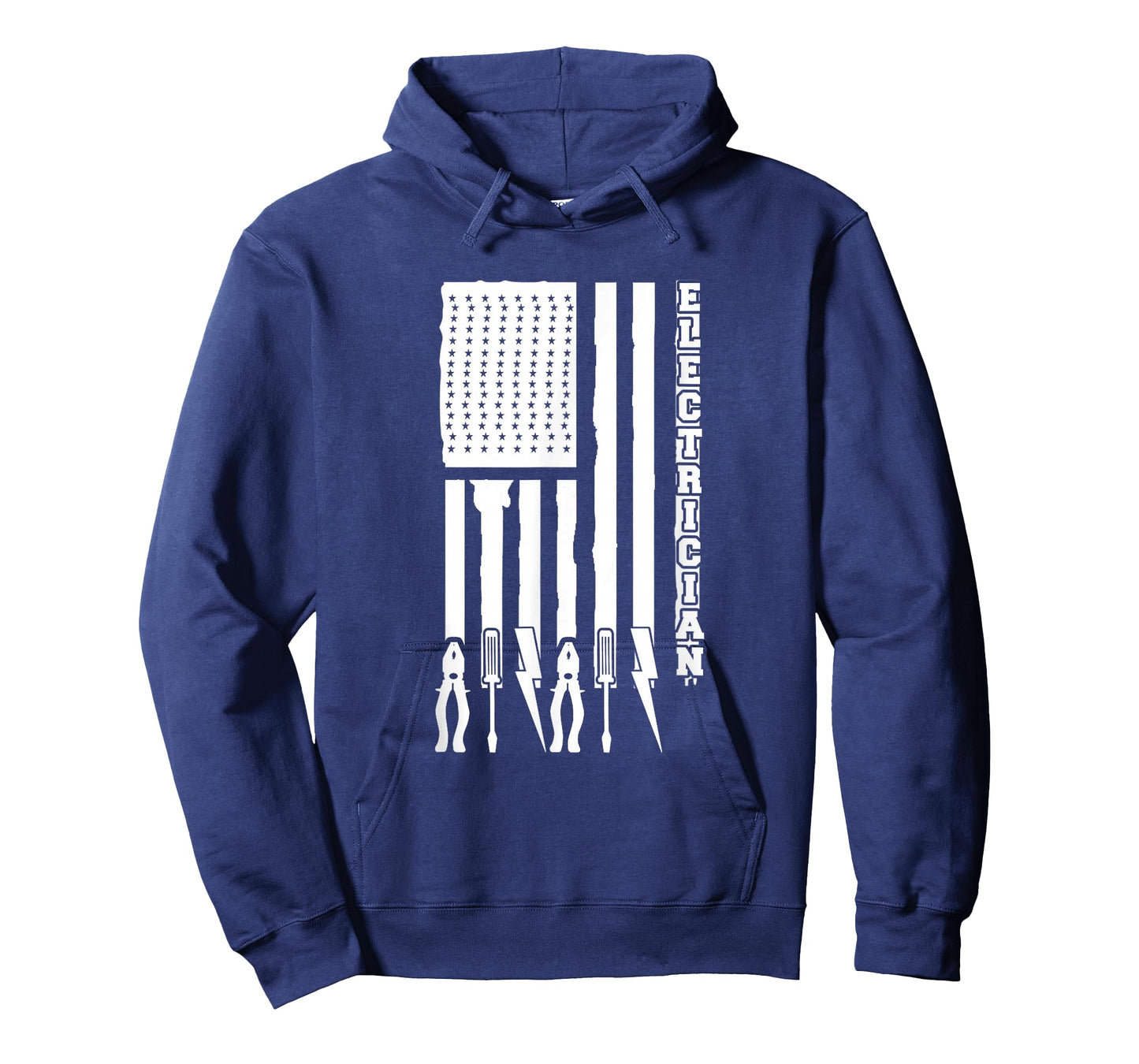 Electrician Gifts - Electrician On USA Flag W/ Tools T-Shirt