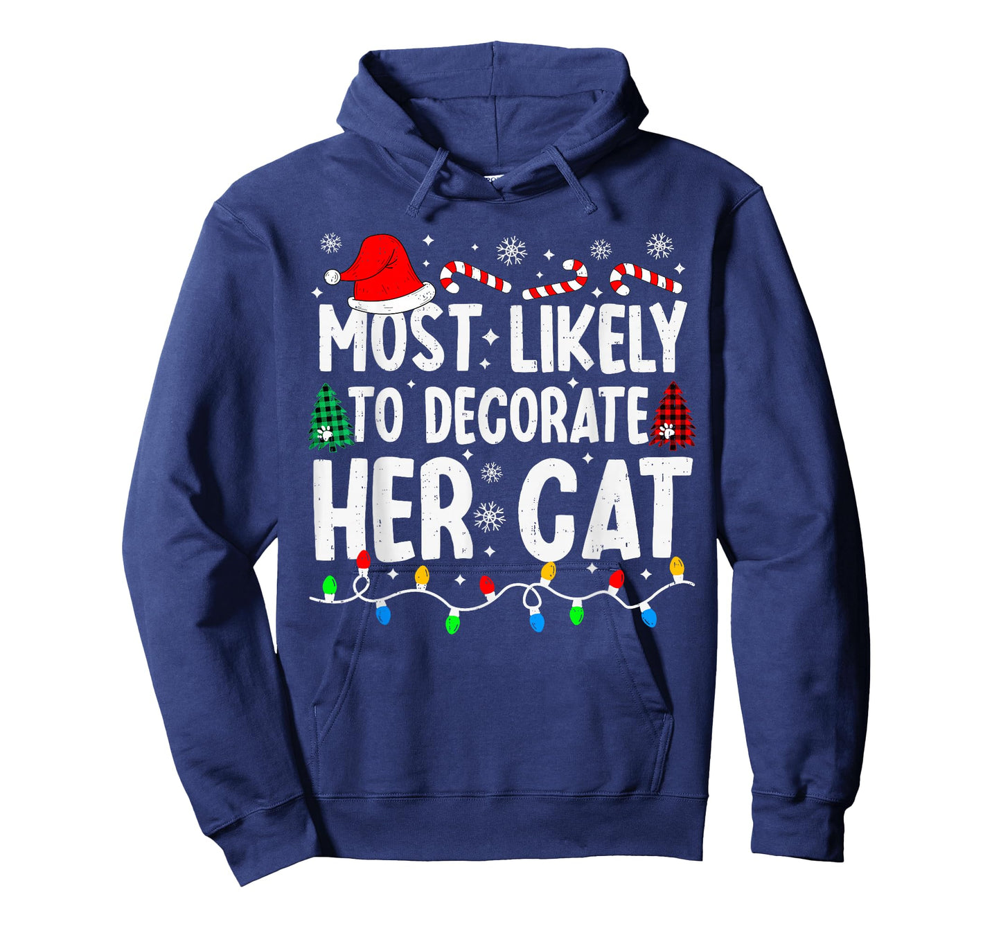 Most Likely to Decorate Her Cat Funny Matching Christmas T-Shirt