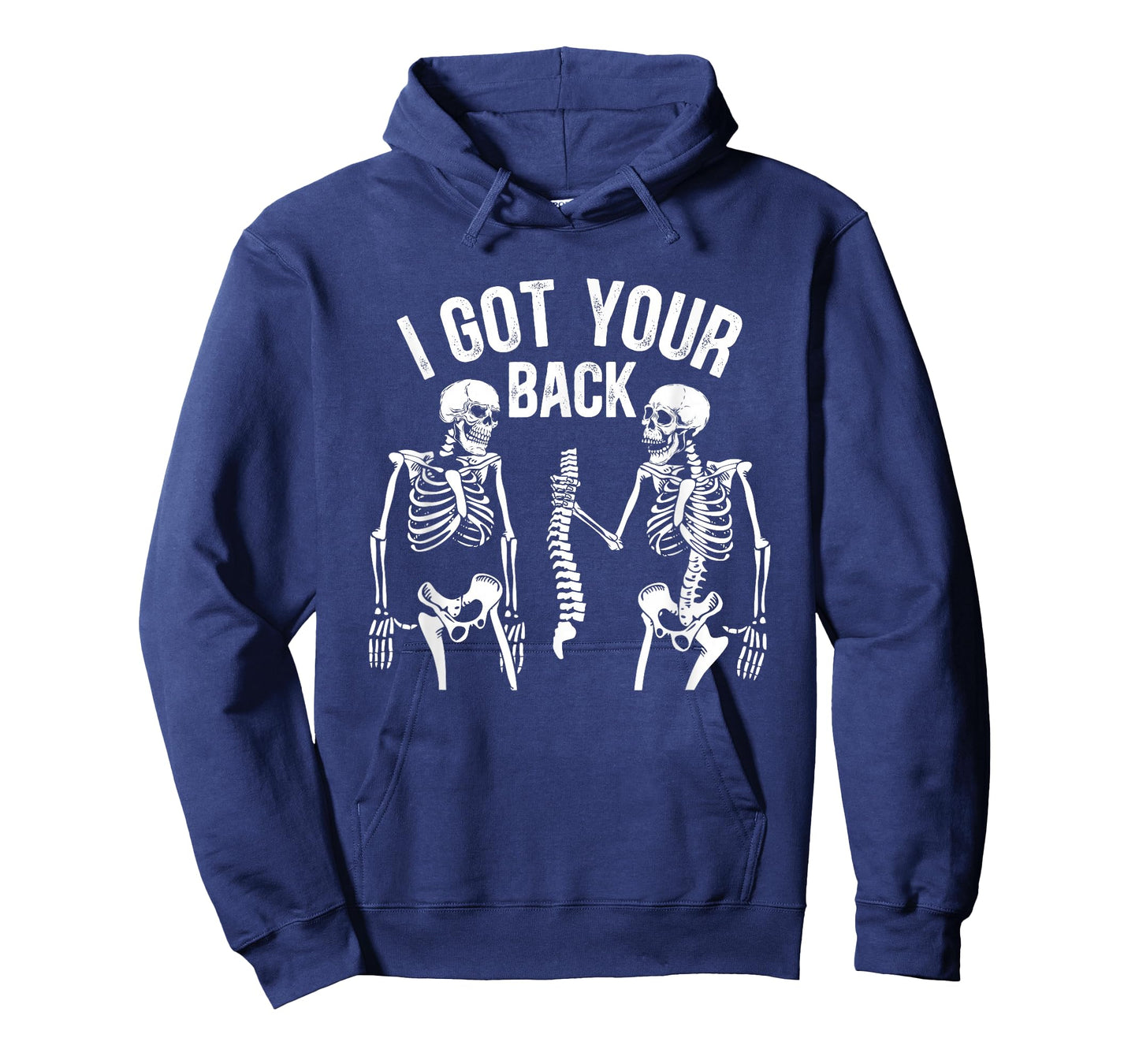 Addictive Designs Halloween Merch Funny Halloween Skeleton, I Got Your Back T-Shirt - Black, Unisex-Adults, Small, Short Sleeve
