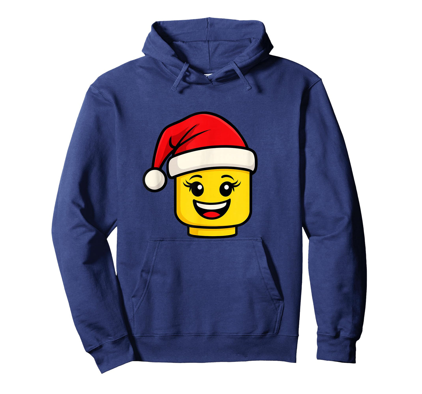 Christmas Building Bricks Head Girl Santa Hat Master Builder T-Shirt
