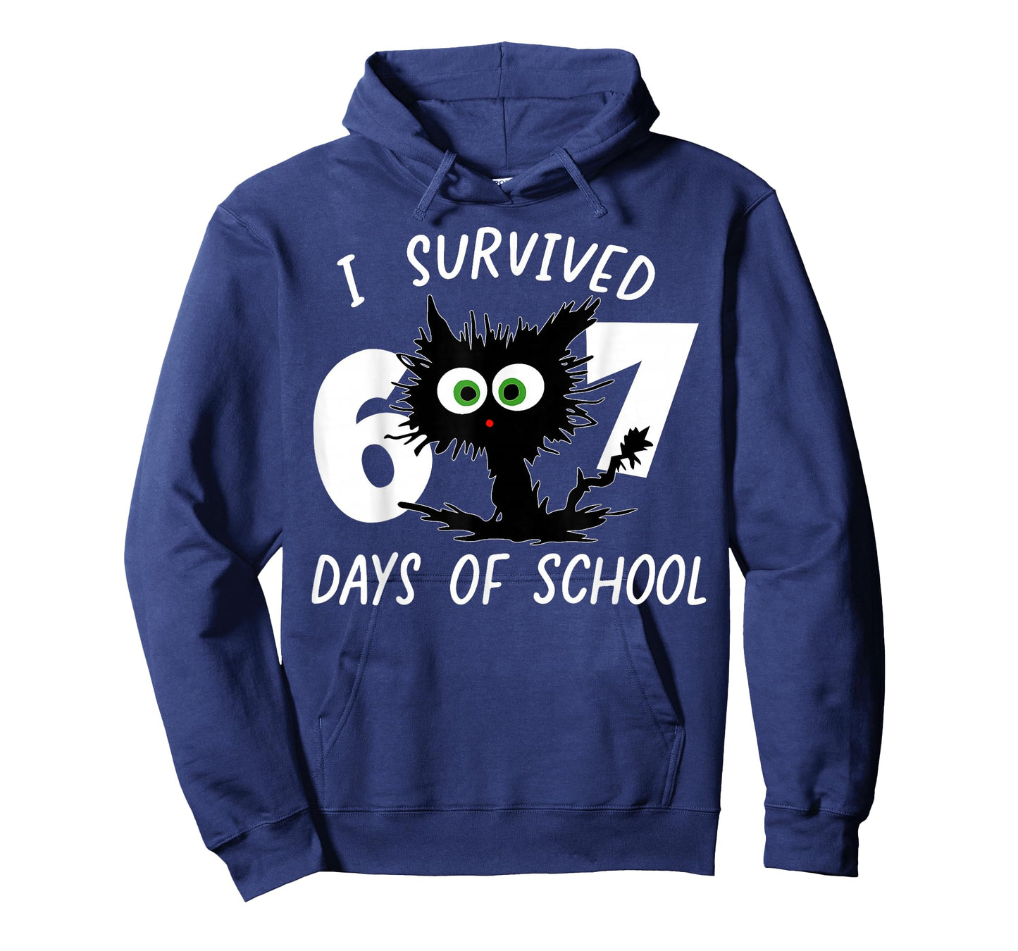 Cat I Survived 67 Days of School Teachers Students Six Seven T-Shirt