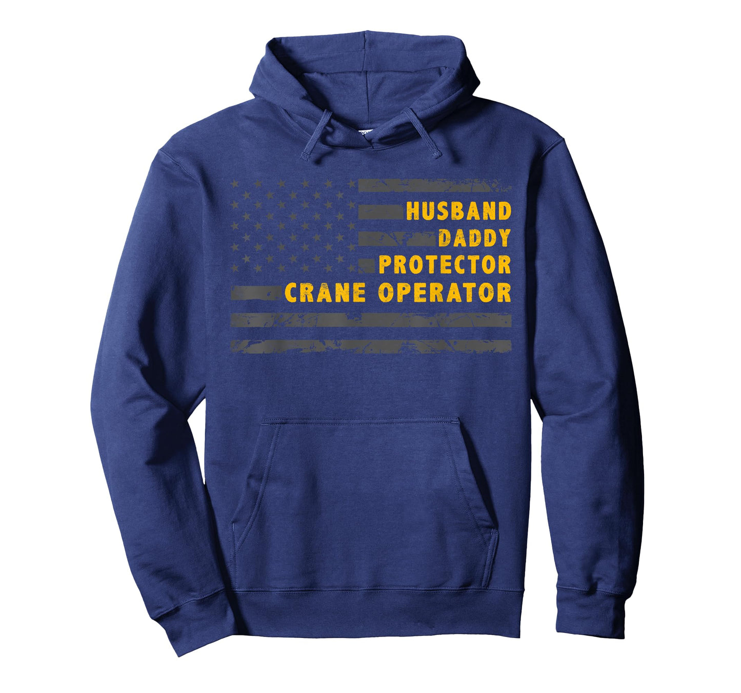 Husband Daddy Protector Crane Operator American Flag Women Men T-Shirt