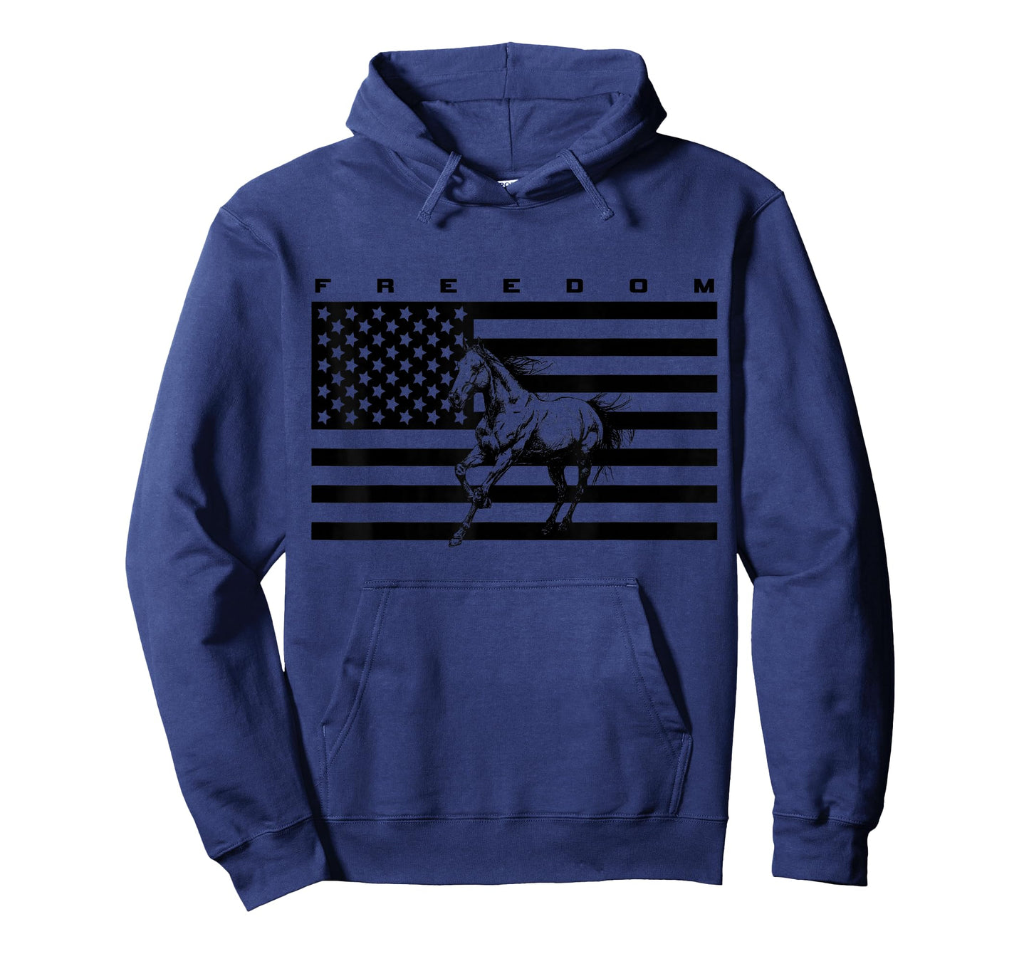 American Flag Horseback Riding Apparel - Horse T-Shirt