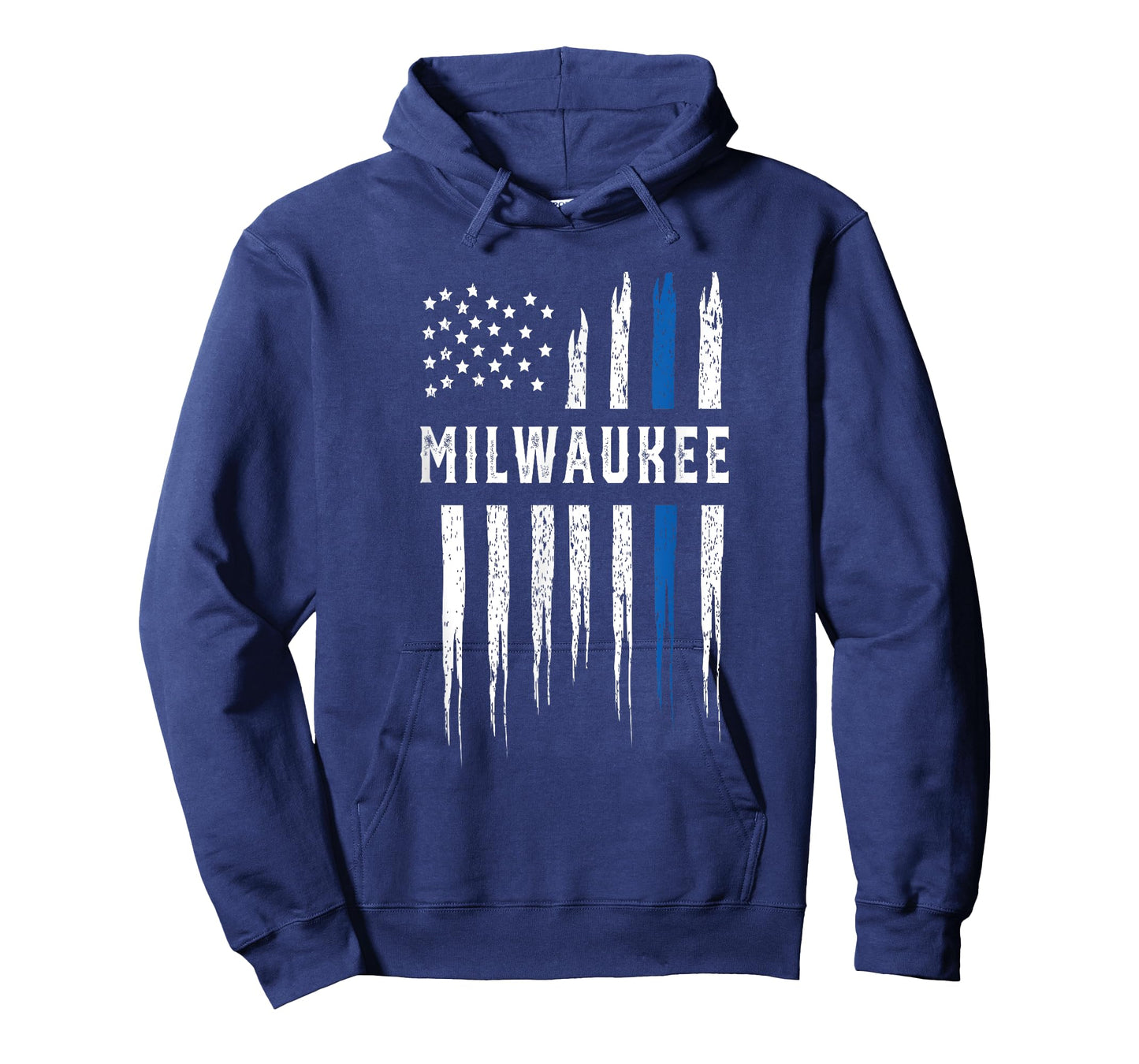 Thin Blue Line Heart Milwaukee Police Officer Wisconsin Cops T-Shirt