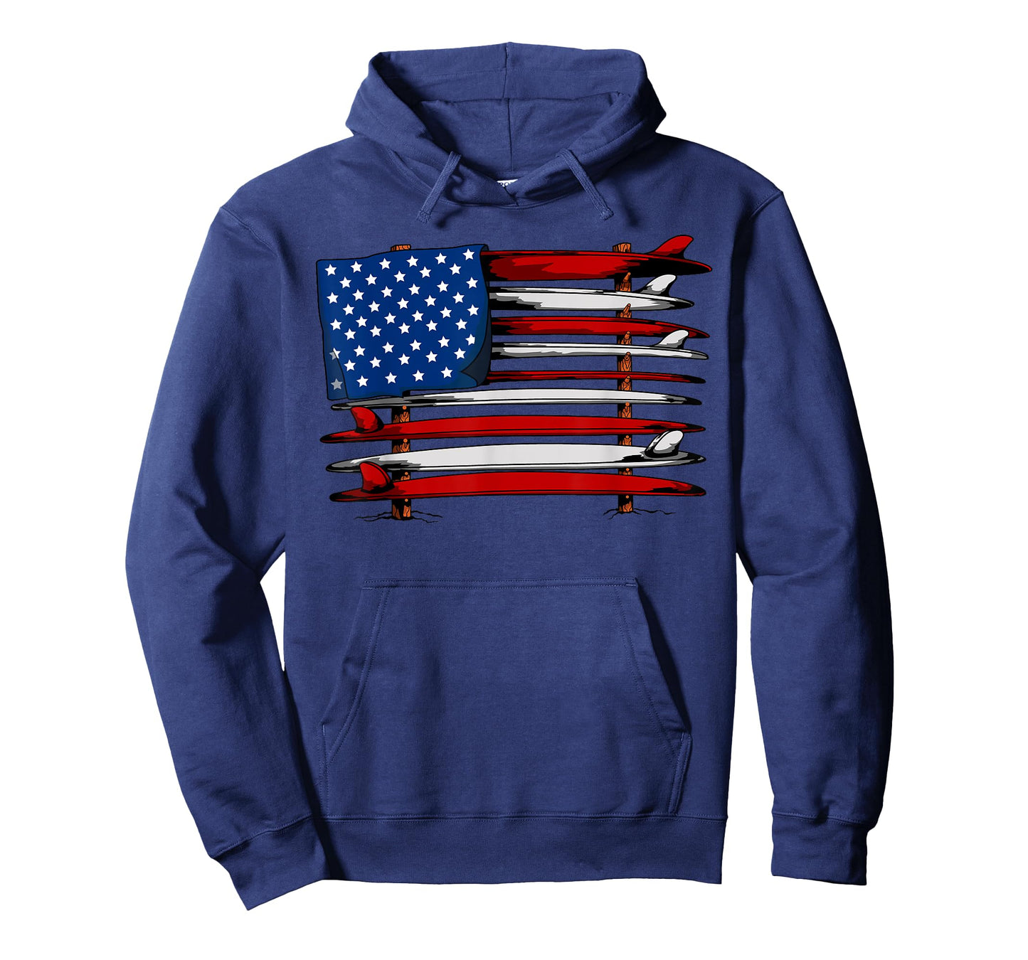 Surfboard USA American Flag Vintage Surfing Surf Surfer Dude T-Shirt
