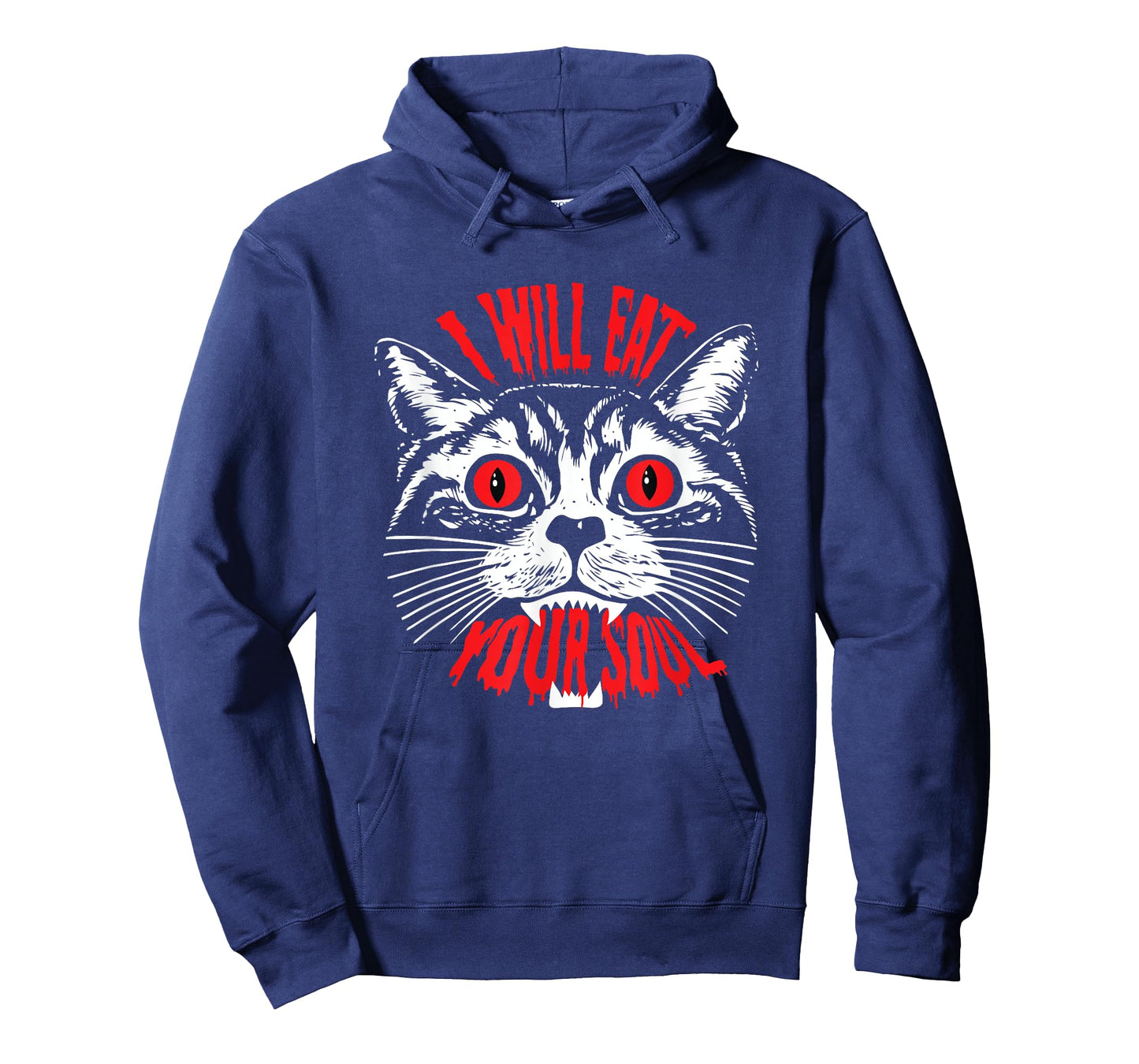 I Will Eat Your Soul Satanic Cat Spooky design for Halloween T-Shirt