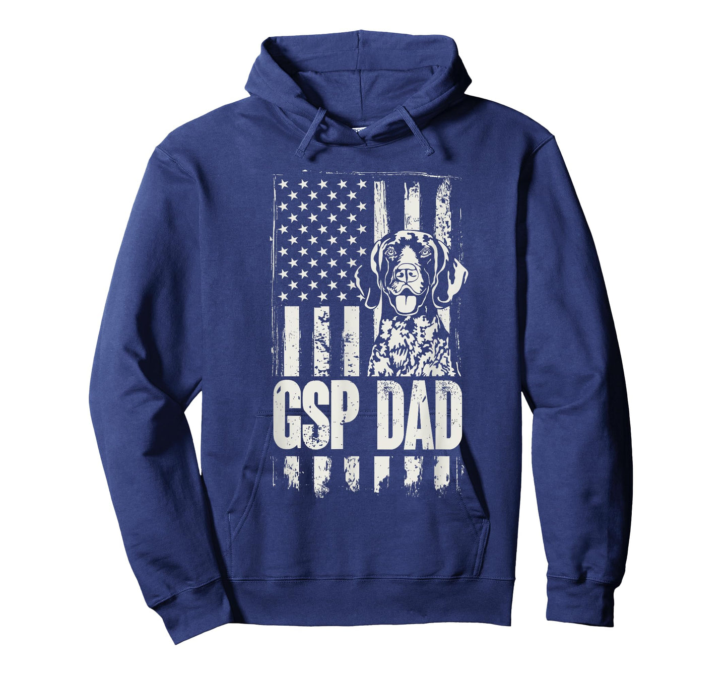 German Shorthaired Pointer GSP Dad Dog American Flag T-Shirt