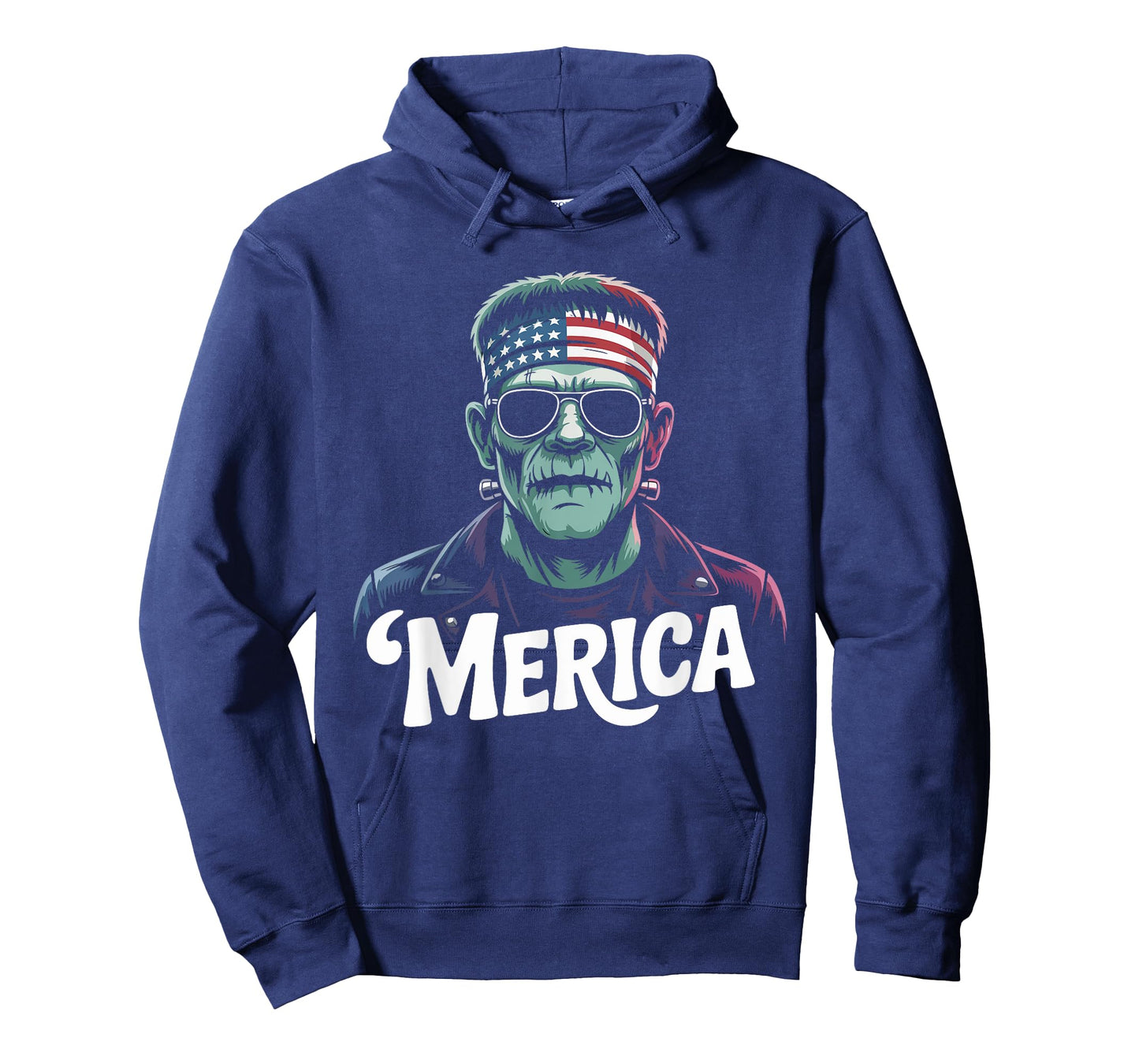 Frankenstein Monster Lover Sunglasses USA Flag 4th of July T-Shirt