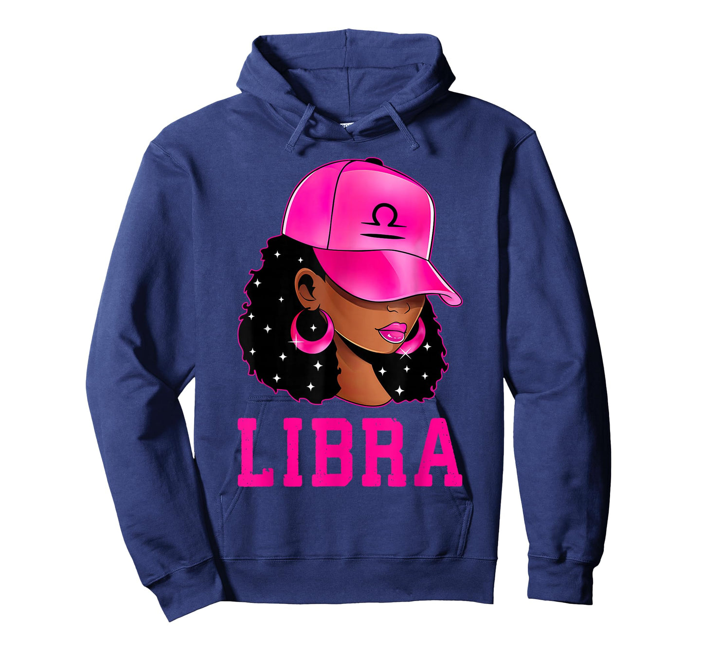 Libra Queen Sassy Black Woman Afro Girl Zodiac Sign T-Shirt