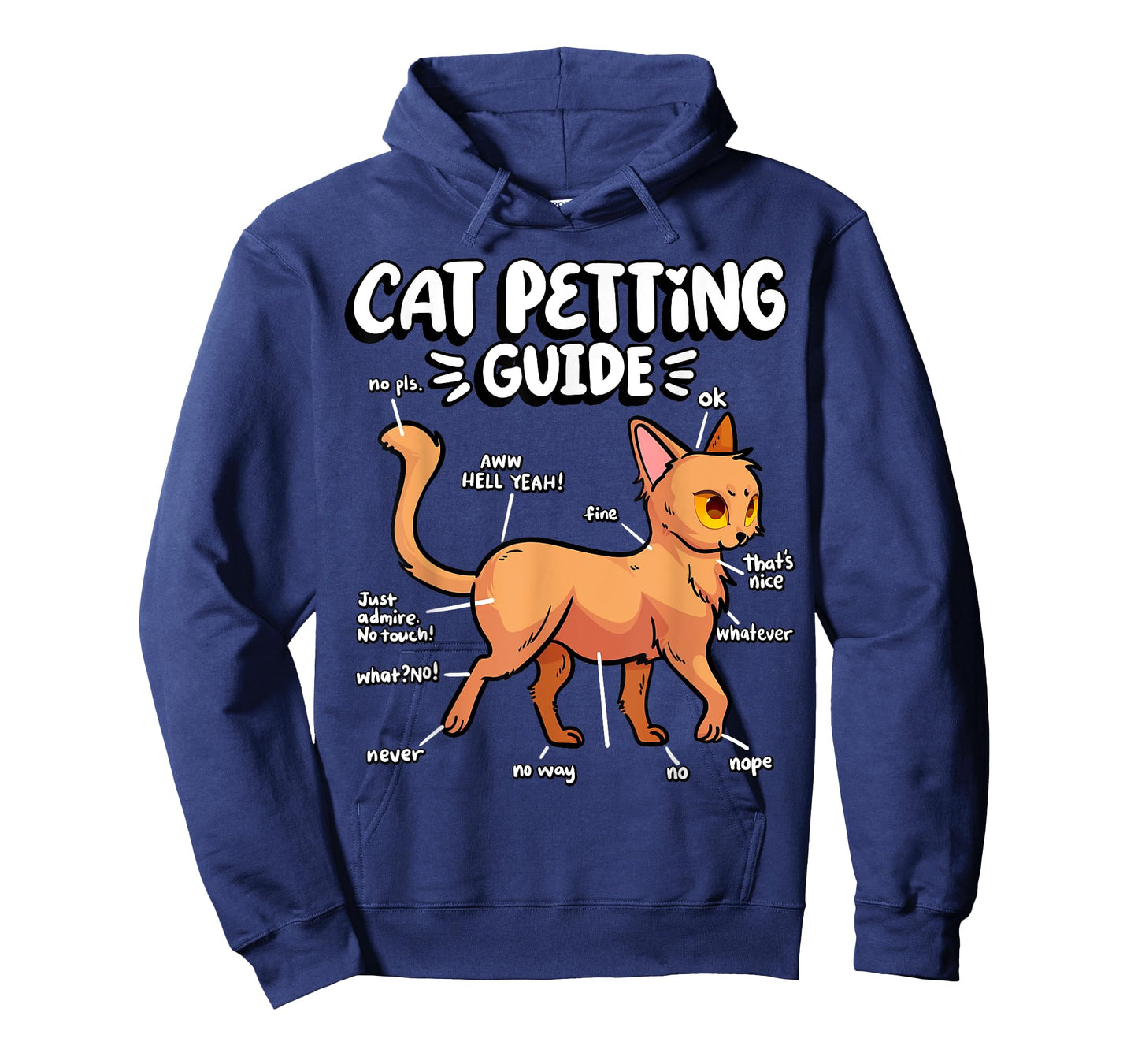 Cat Petting Guide Fluffy Kitten Animal Friend Cute Cat T-Shirt