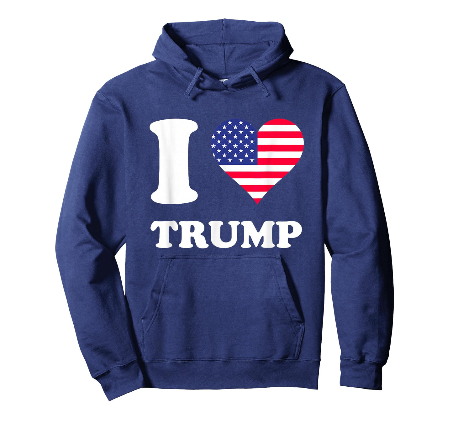USA Flags Heart I Love Trump T-Shirt
