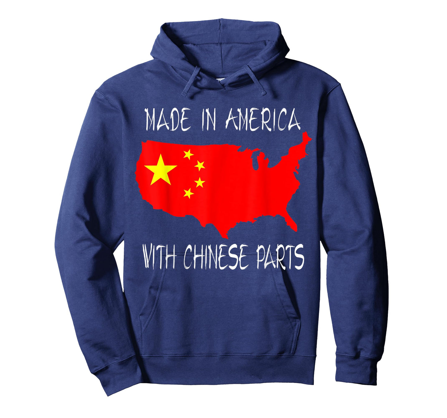Made In America With Chinese Parts Flag Funny T-Shirt