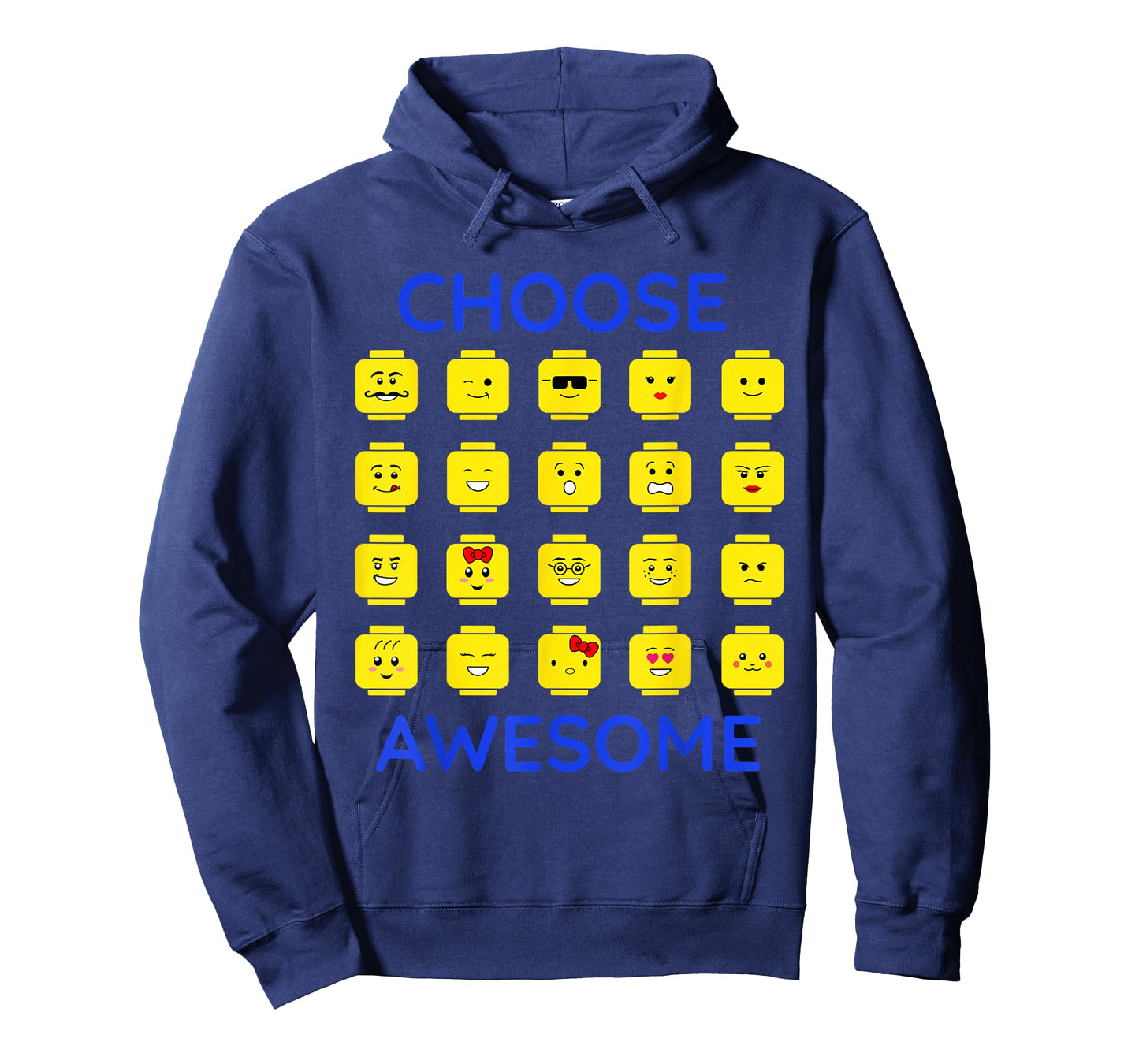 Choose Awesome Building Brick Faces Plastic Blocks Heads T-Shirt