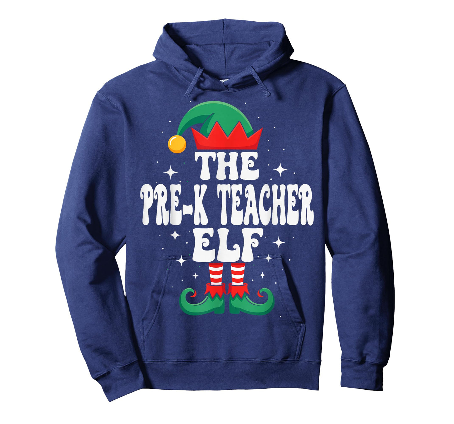 The Pre-k Teacher Elf Funny Christmas Matching Family T-Shirt