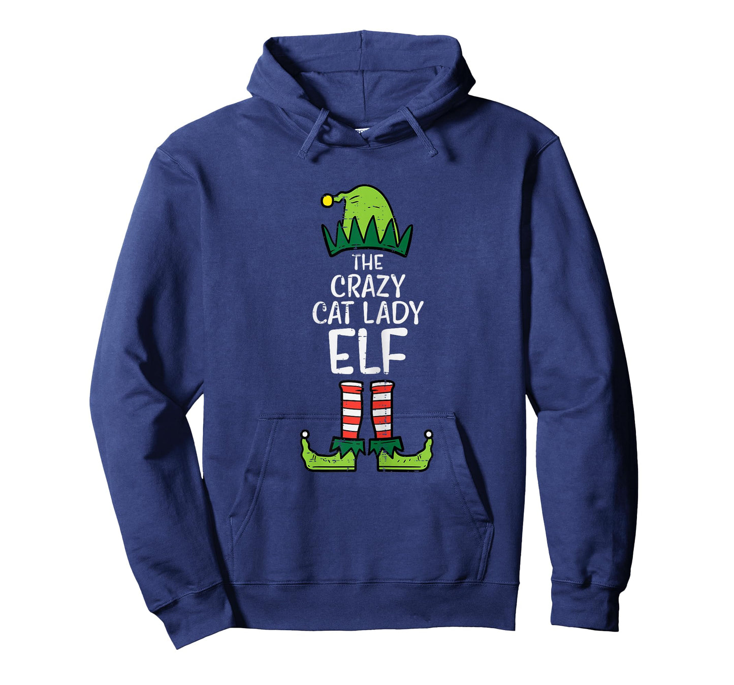Crazy Cat Lady Elf Matching Christmas Family Women T-Shirt