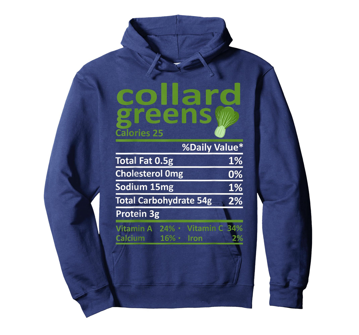Collard Greens Nutrition Food Thanksgiving Costume Christmas T-Shirt
