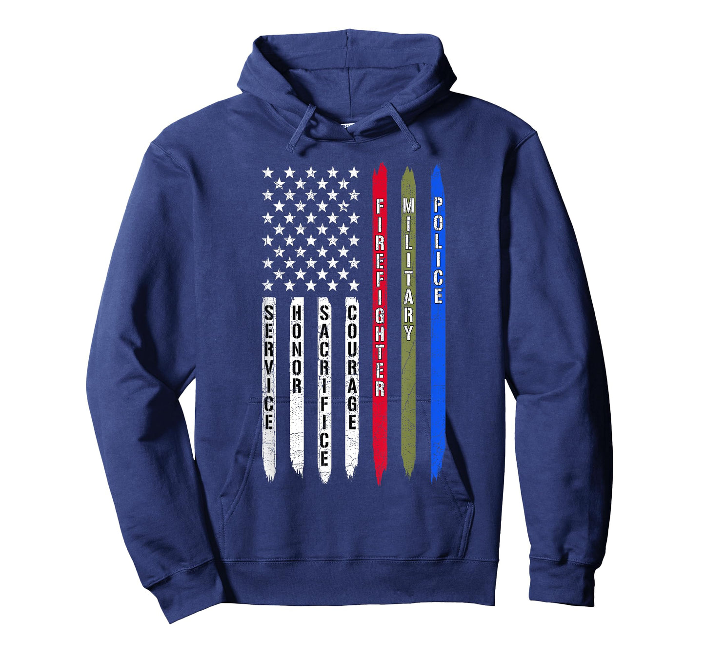 Police Military Fire Firefighter Thin Line Usa American Flag T-Shirt