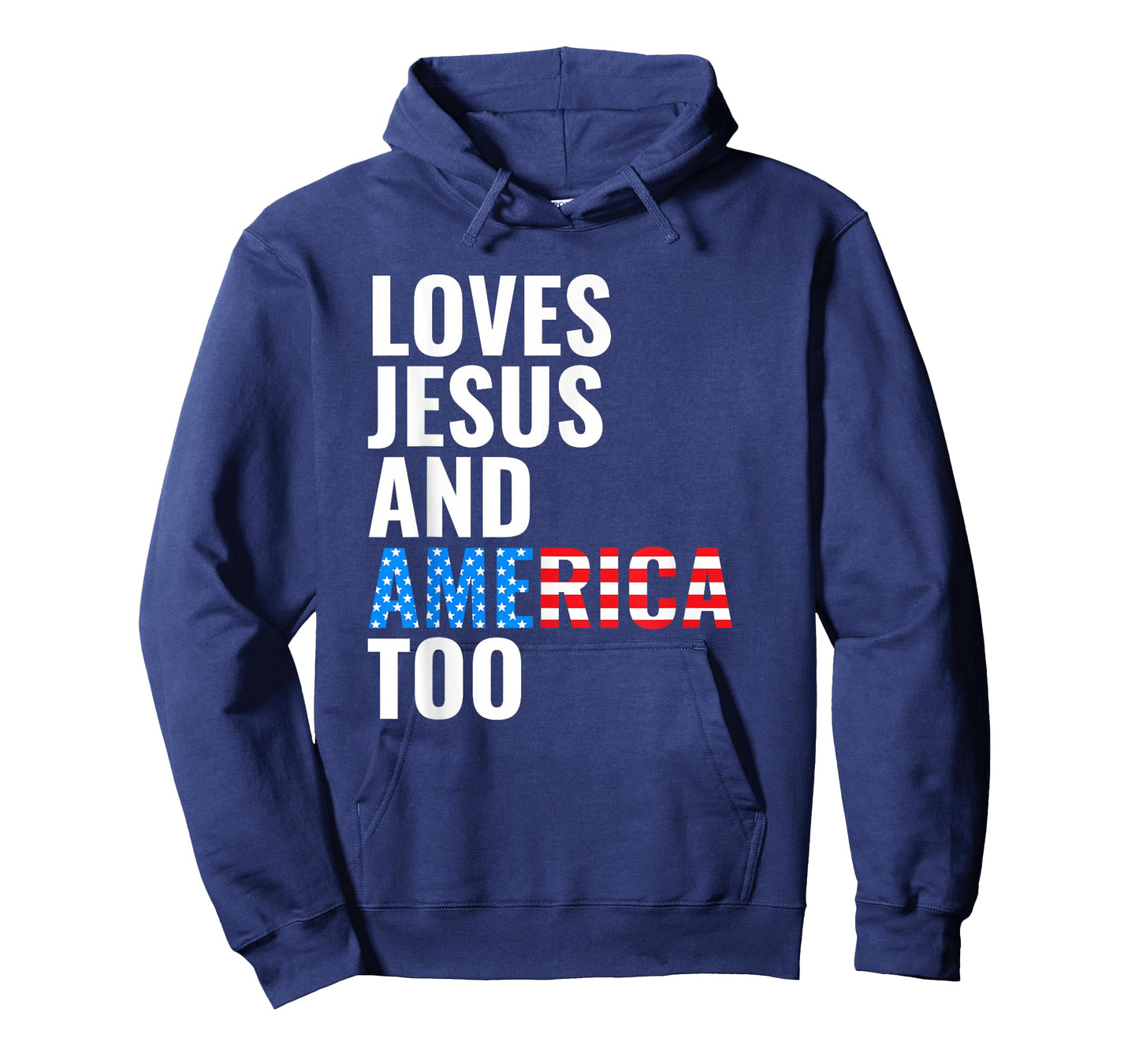 American Flag Loves Jesus and America Too T-Shirt