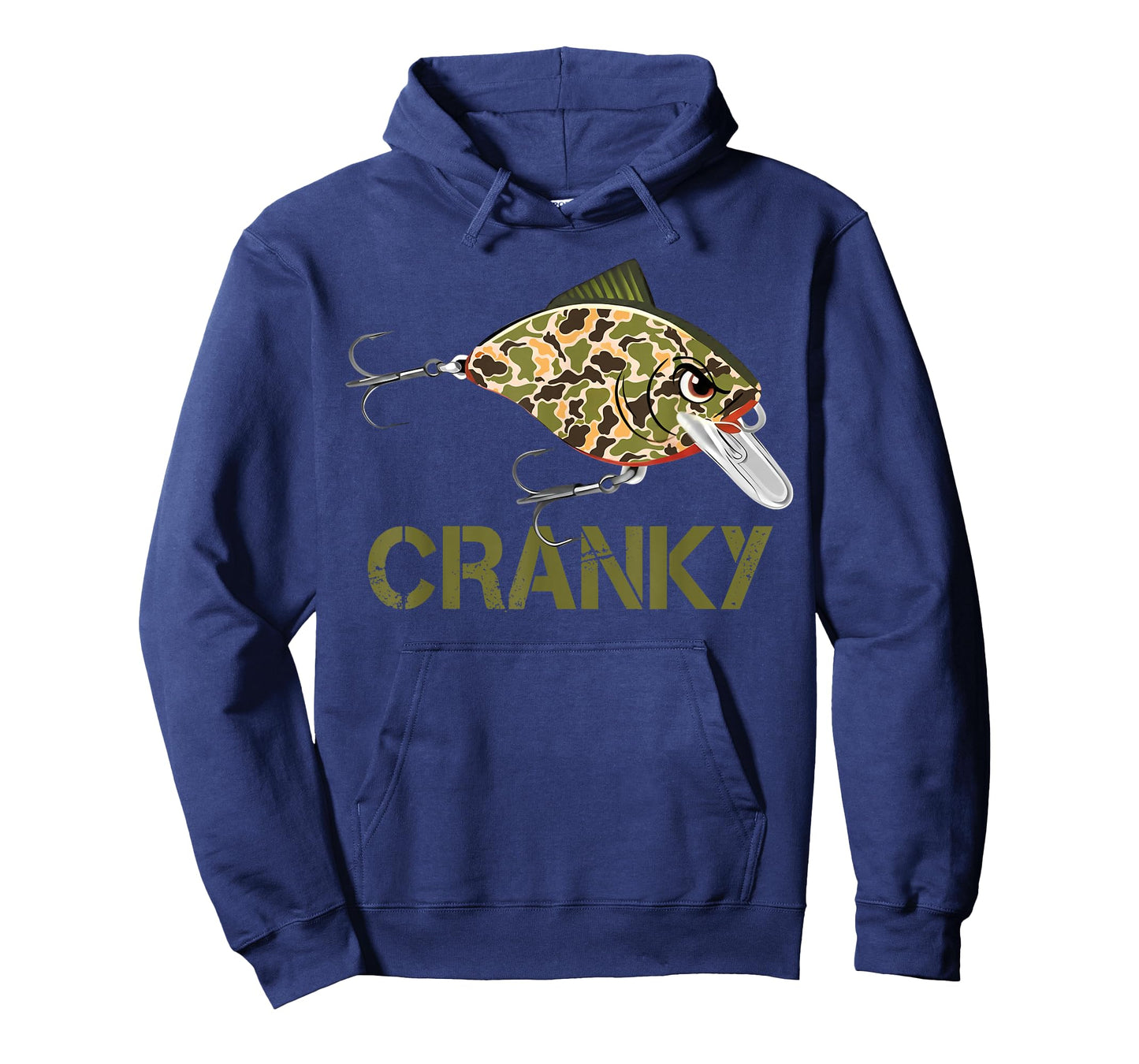 Cranky Camo Crankbait Fish Lure Angler Funny Father's Day T-Shirt