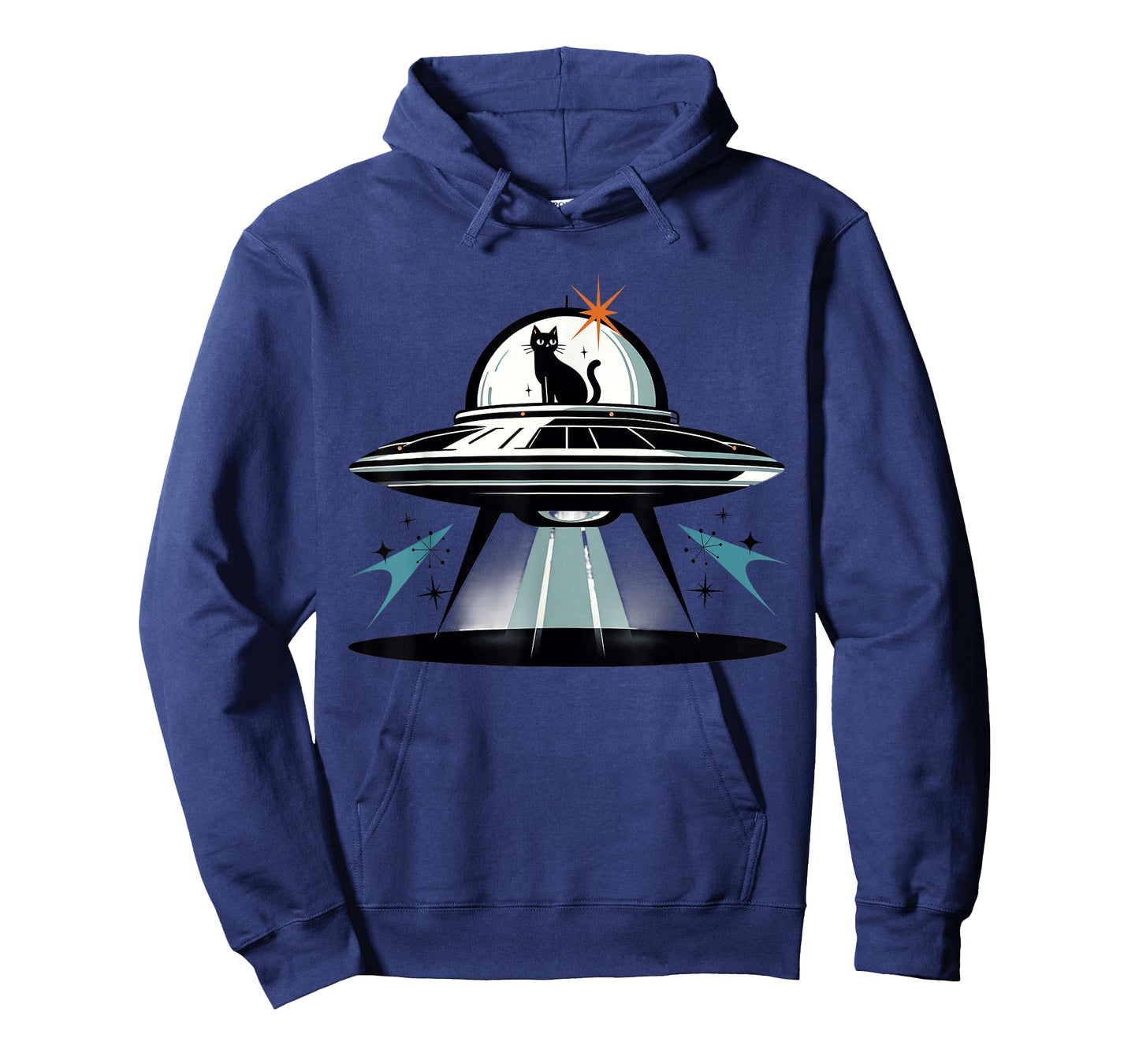 Midcentury Mid Century Cat Retro Atomic Age Space Capsule T-Shirt