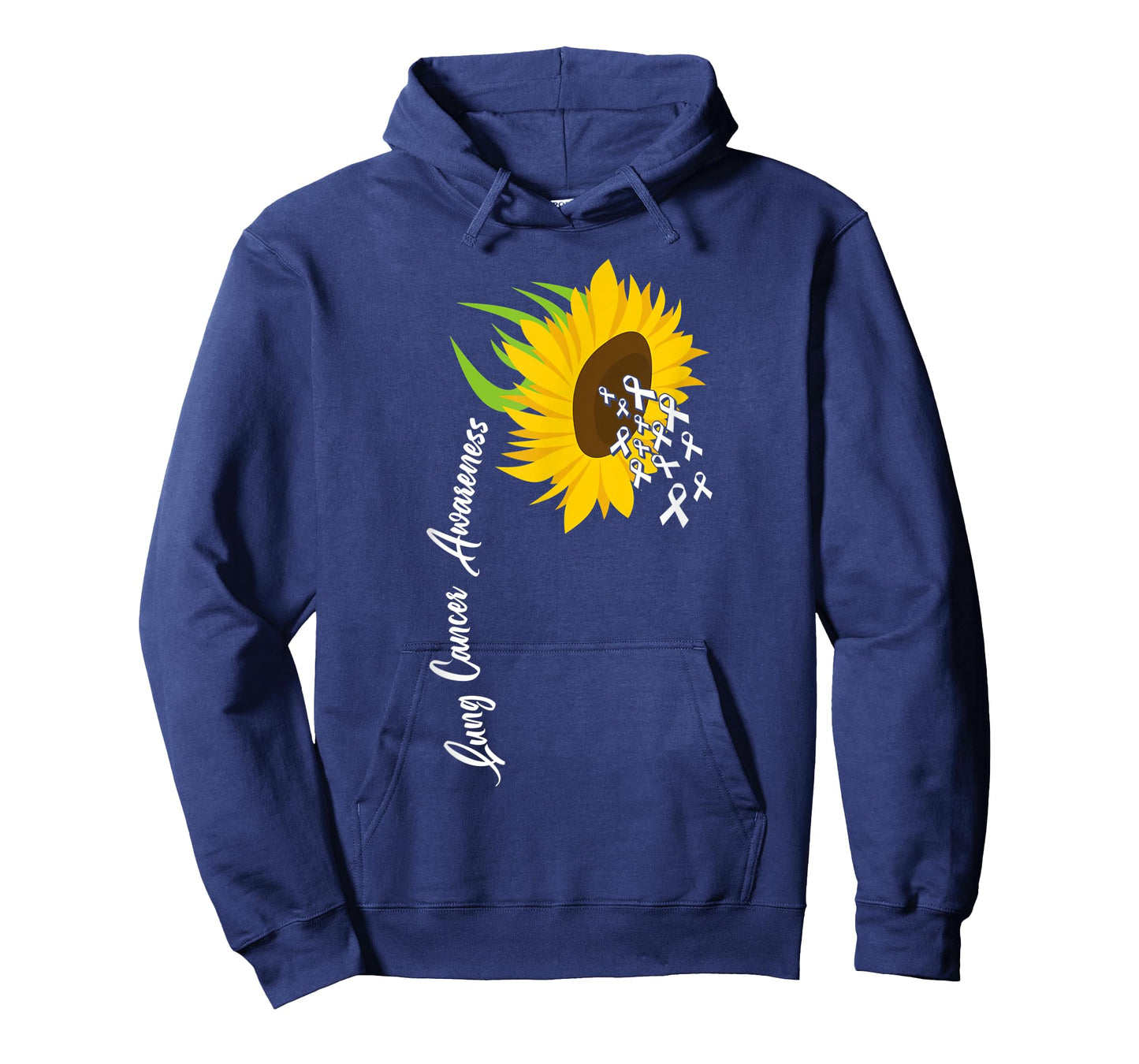 Awesome White Ribbon Support Lung Cancer Awareness T-Shirt