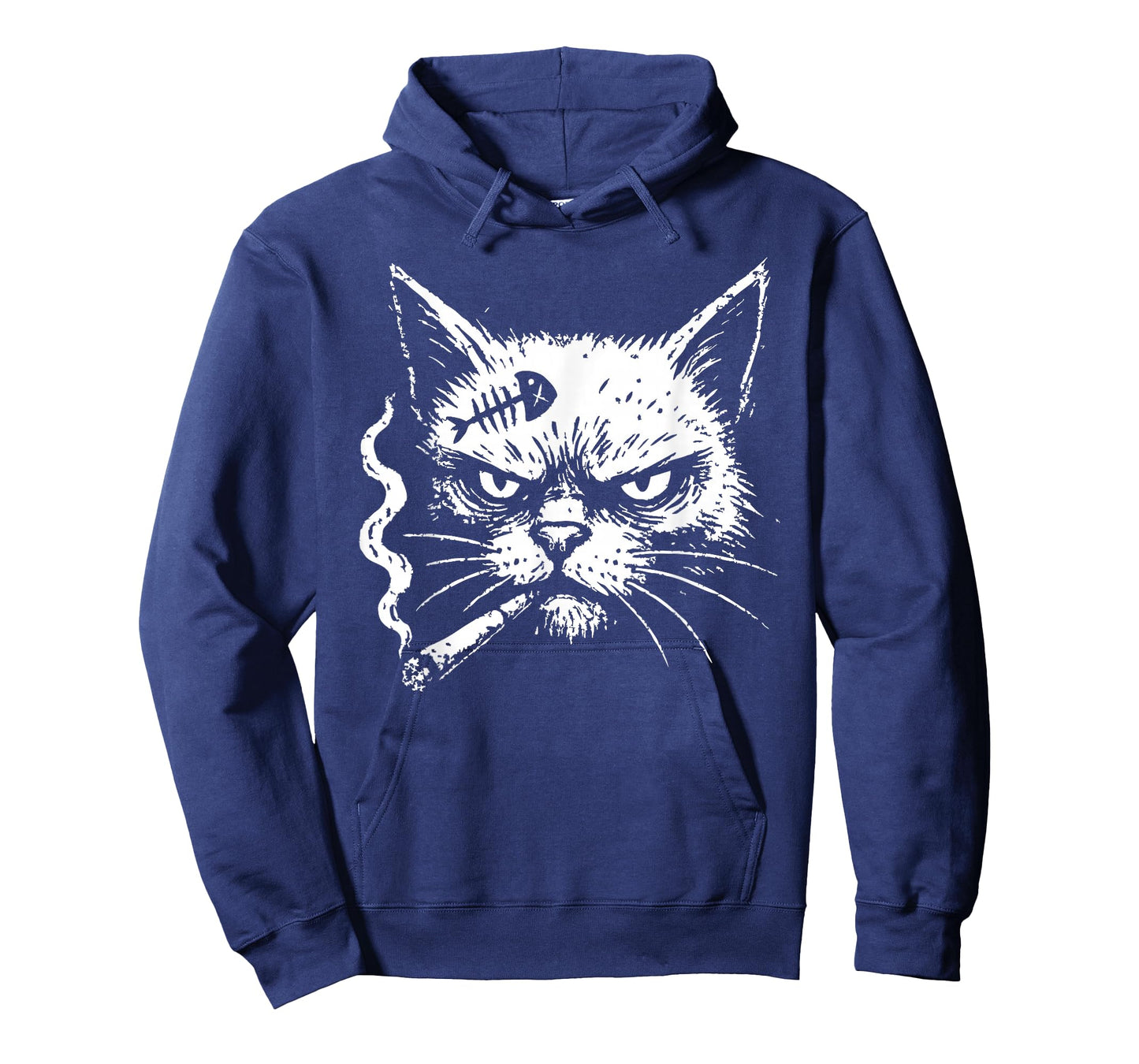Cat Smoking Cigar Funny Attitude Humor Men Women T-Shirt