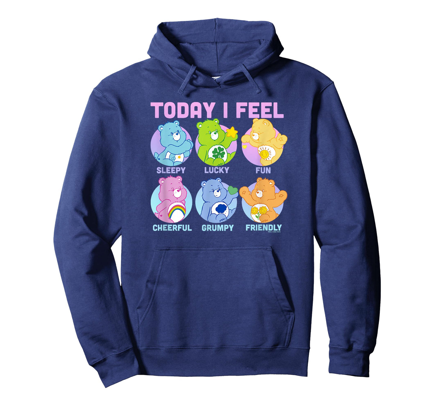 Care Bears Vintage Neon Today I Feel Emotions Box Ups T-Shirt
