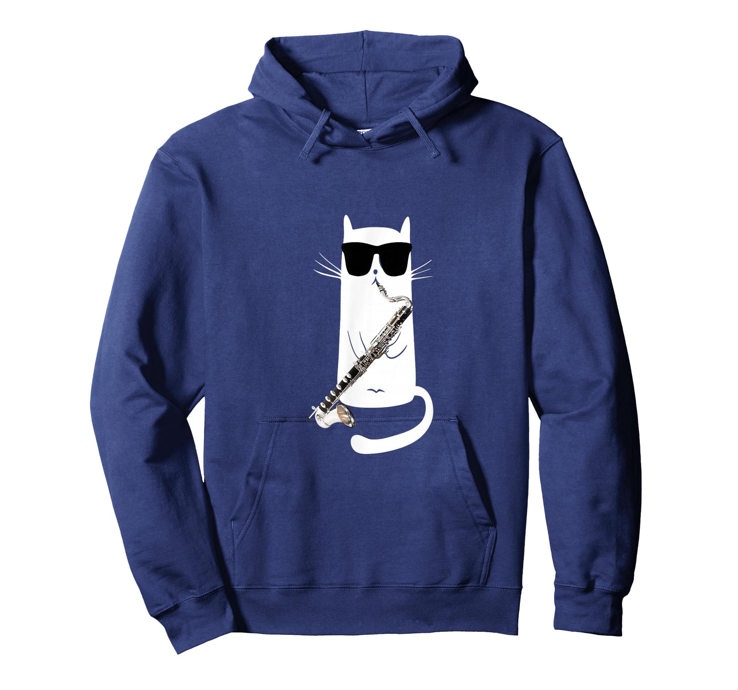 Funny Cat Wearing Sunglasses Playing Bass Clarinet T-Shirt