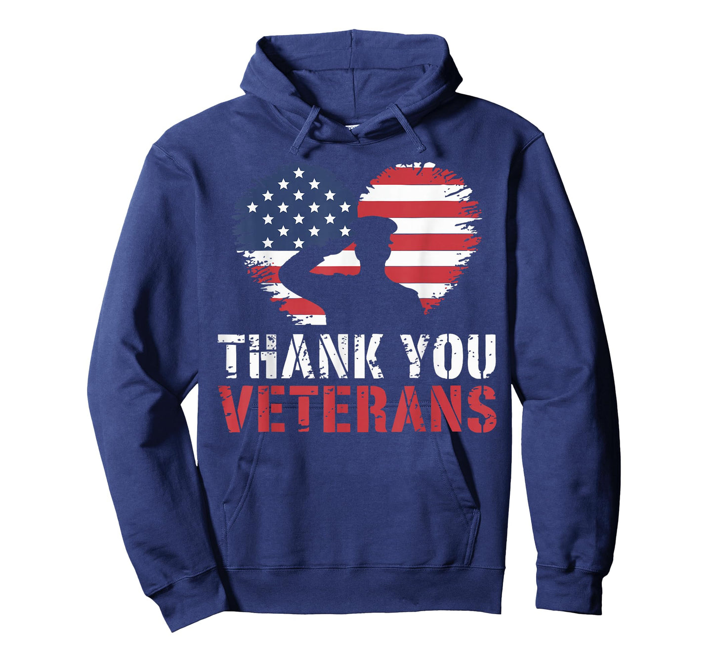 Patriotic American Flag Thank You Veterans Men Women Kids T-Shirt