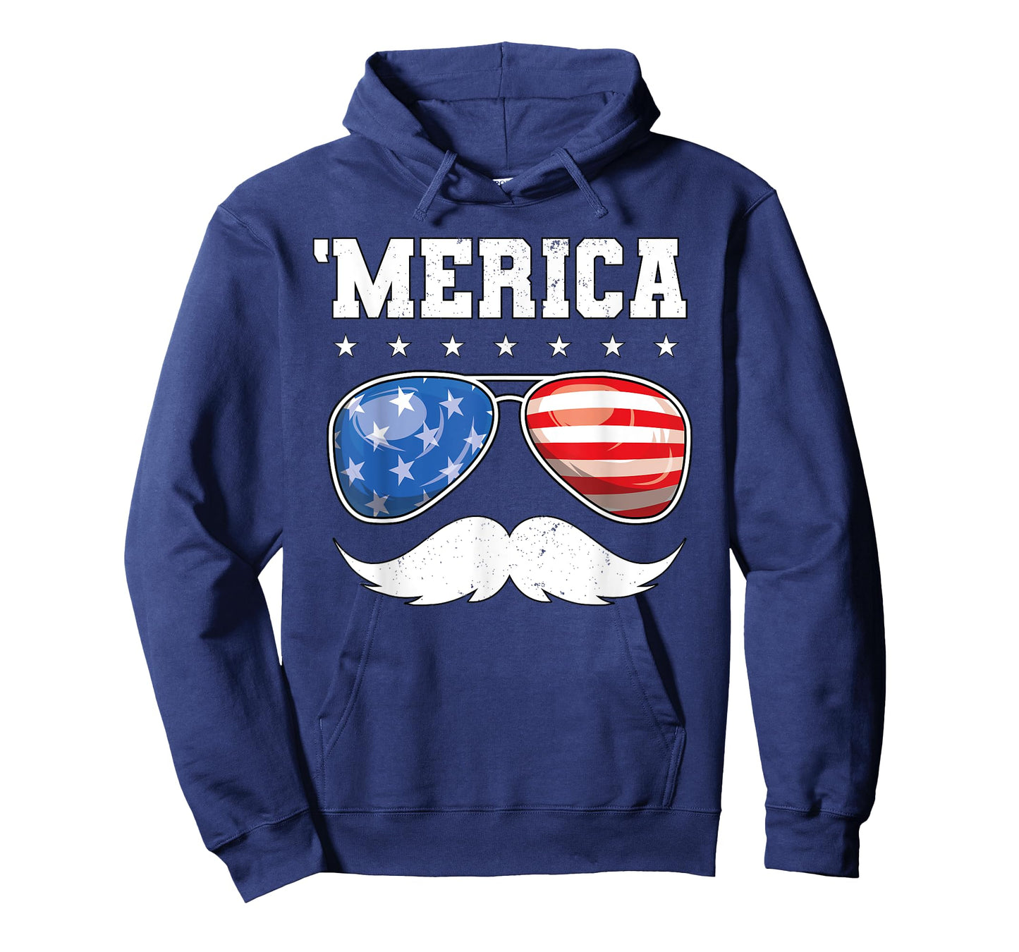 4th of July T shirt Men Boys Mustache Sunglasses USA Flag T-Shirt