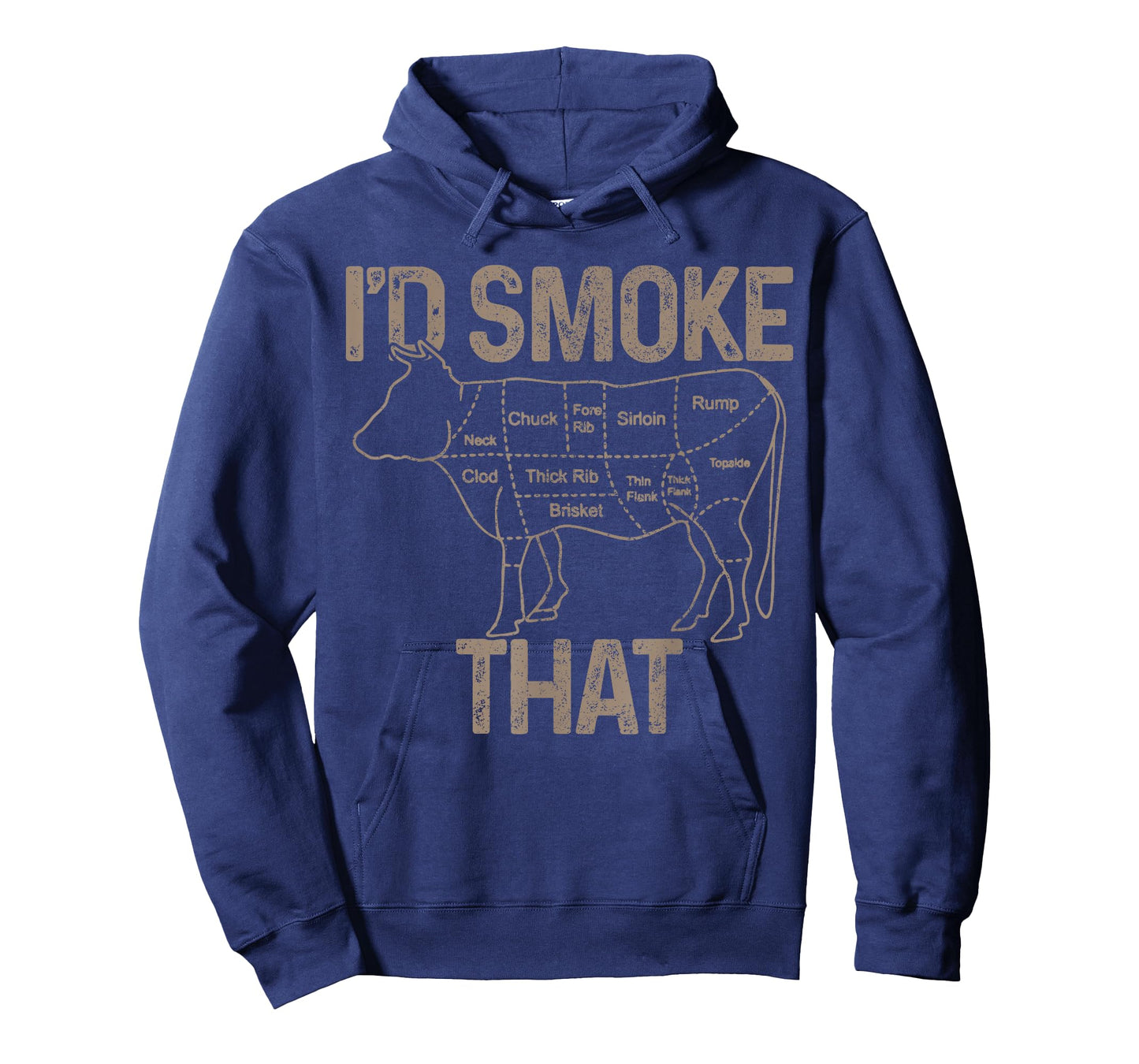 Chef Butcher Cook BBQ I'd Smoke That Cow Beef Funny Gift T-Shirt