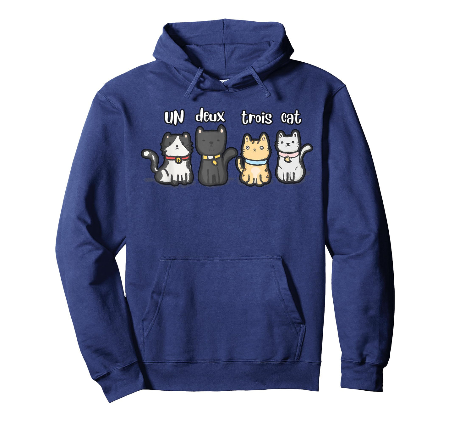 Funny Sarcastic Meme French Un Deux Trois Cat Kitten Lover T-Shirt for Men Women Kids