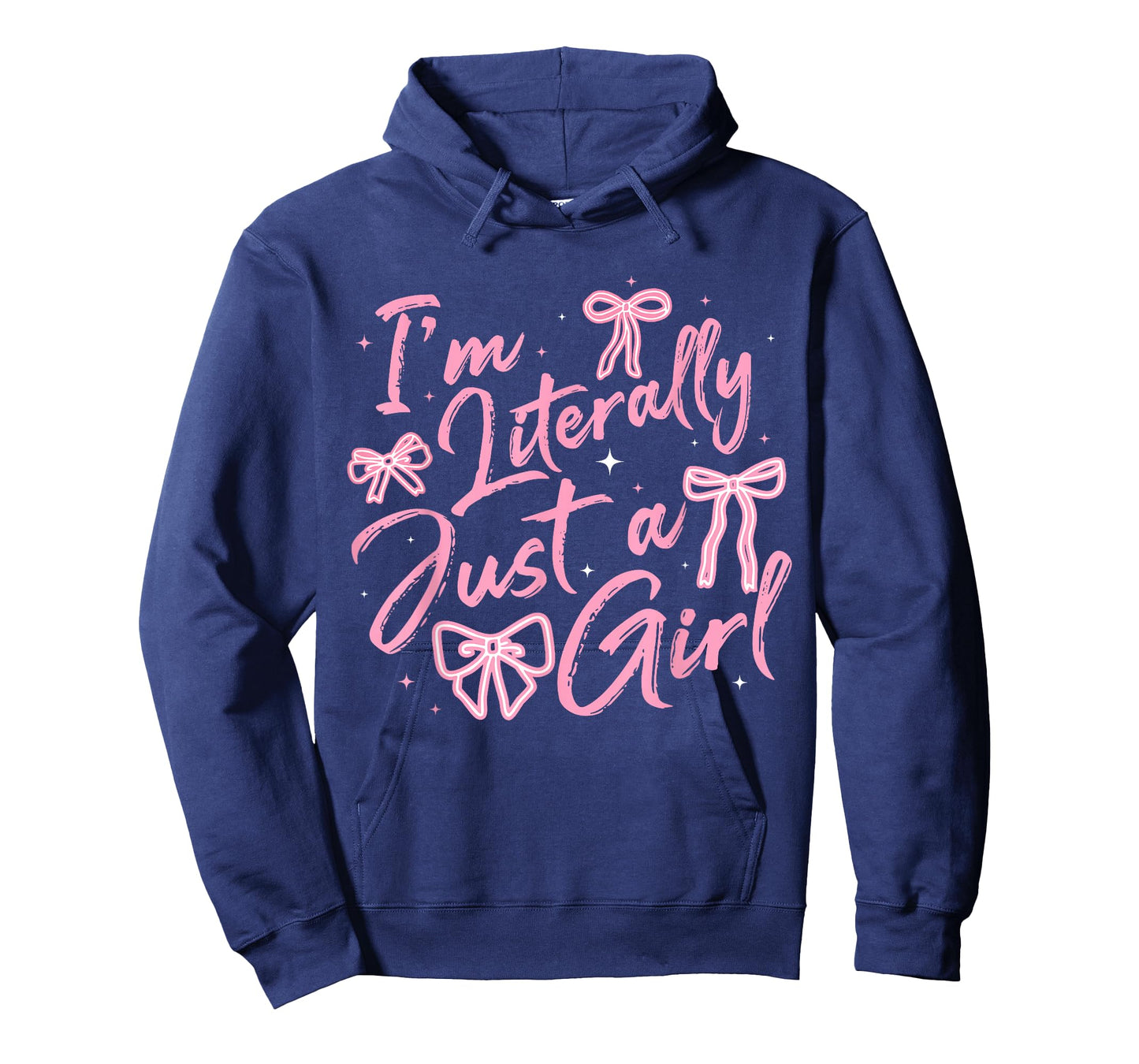I'm Literally Just A Girl Pink Coquette Bow Y2K Women Girls T-Shirt