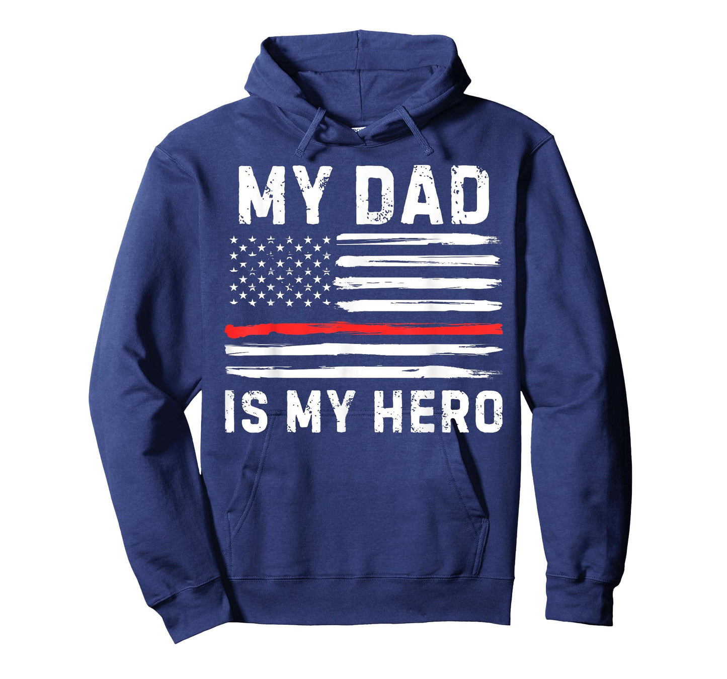 My Dad Is My Hero Firefighter Red Line American Flag Fire T-Shirt