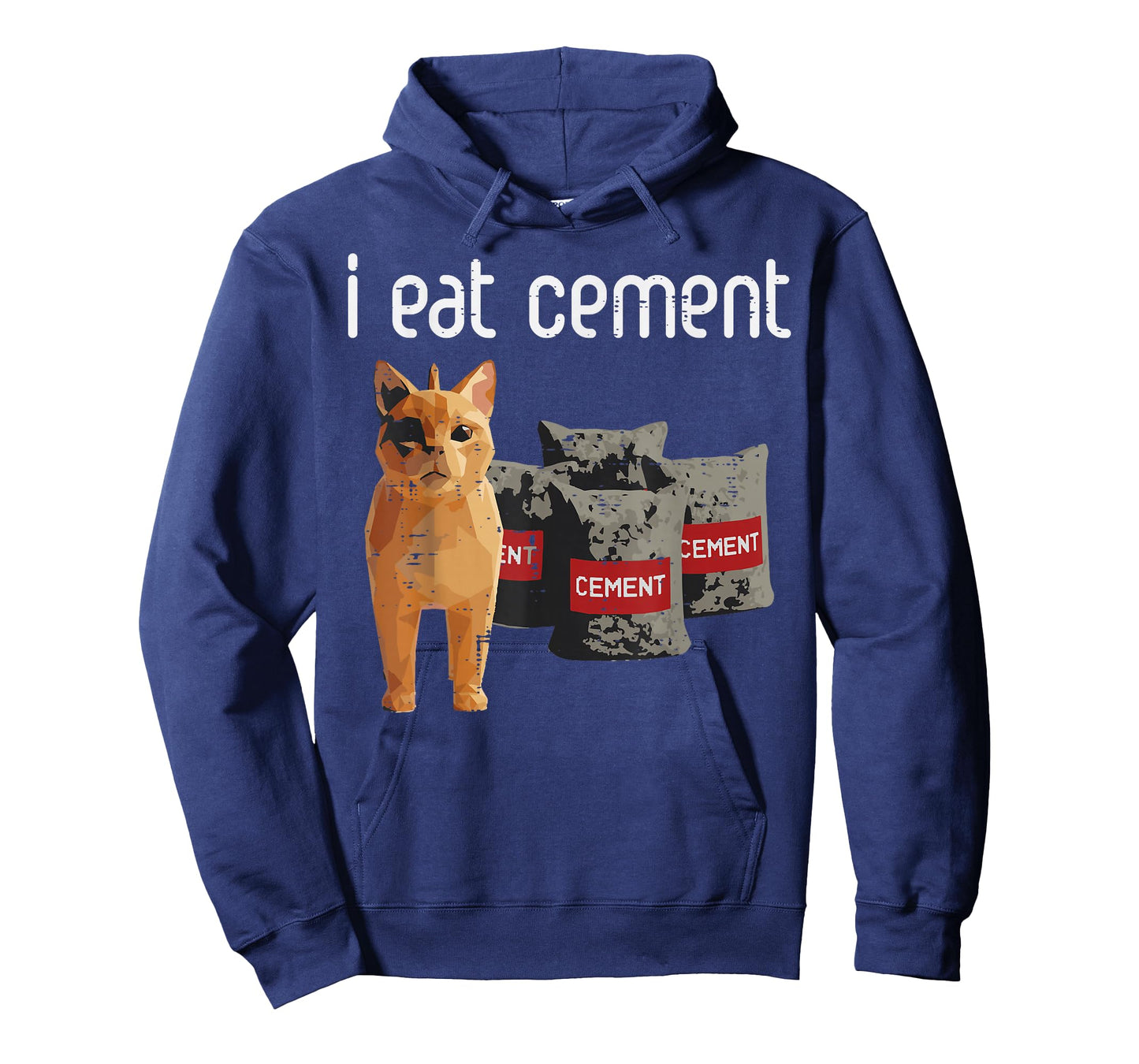 Cat Meme I Eat Cement Funny Viral Dank Humor Men Women Kids T-Shirt