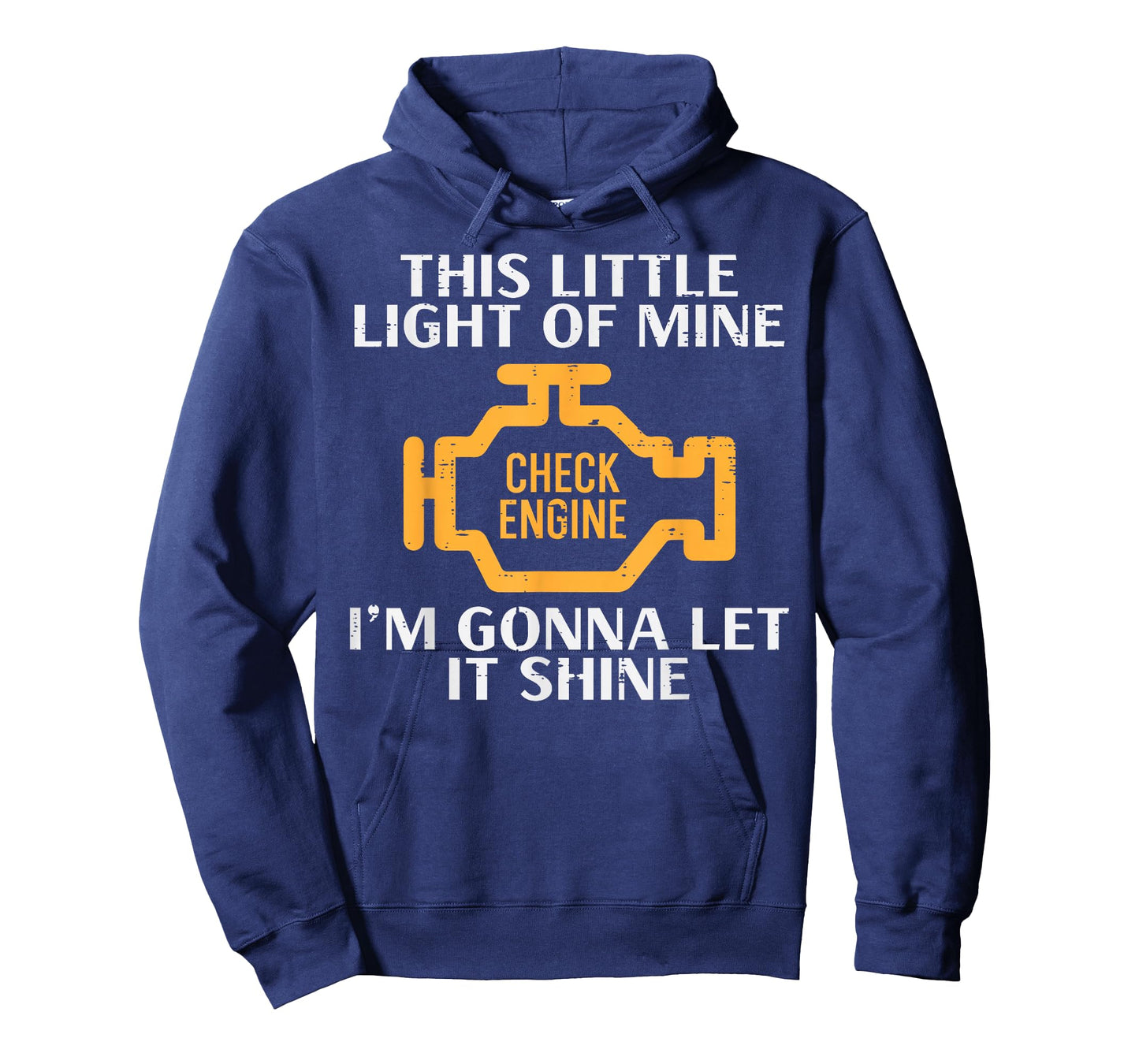 Check Engine Light Shine Funny Car Auto Mechanic Garage Men T-Shirt